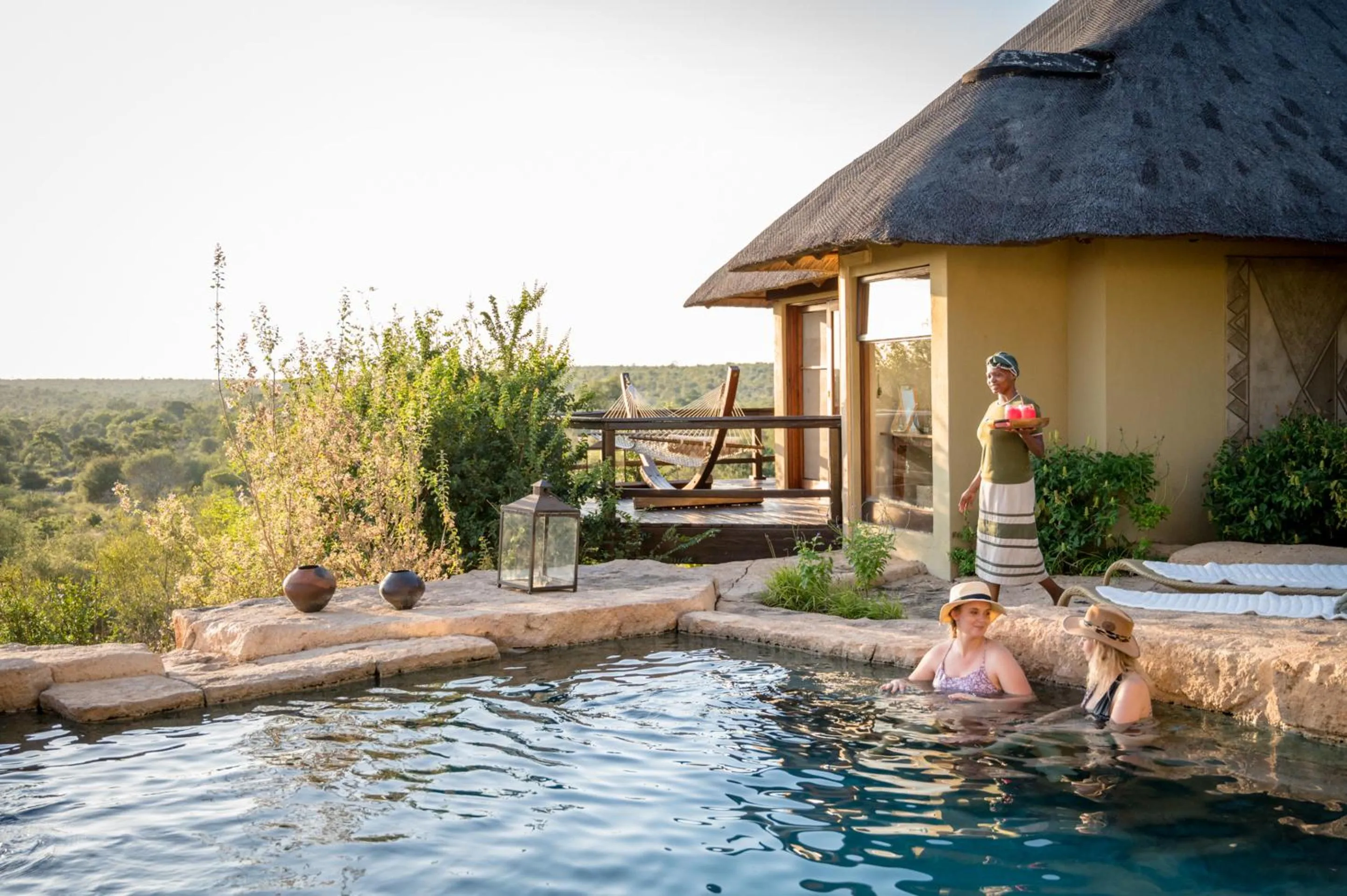 Swimming pool in Makumu Private Game Lodge