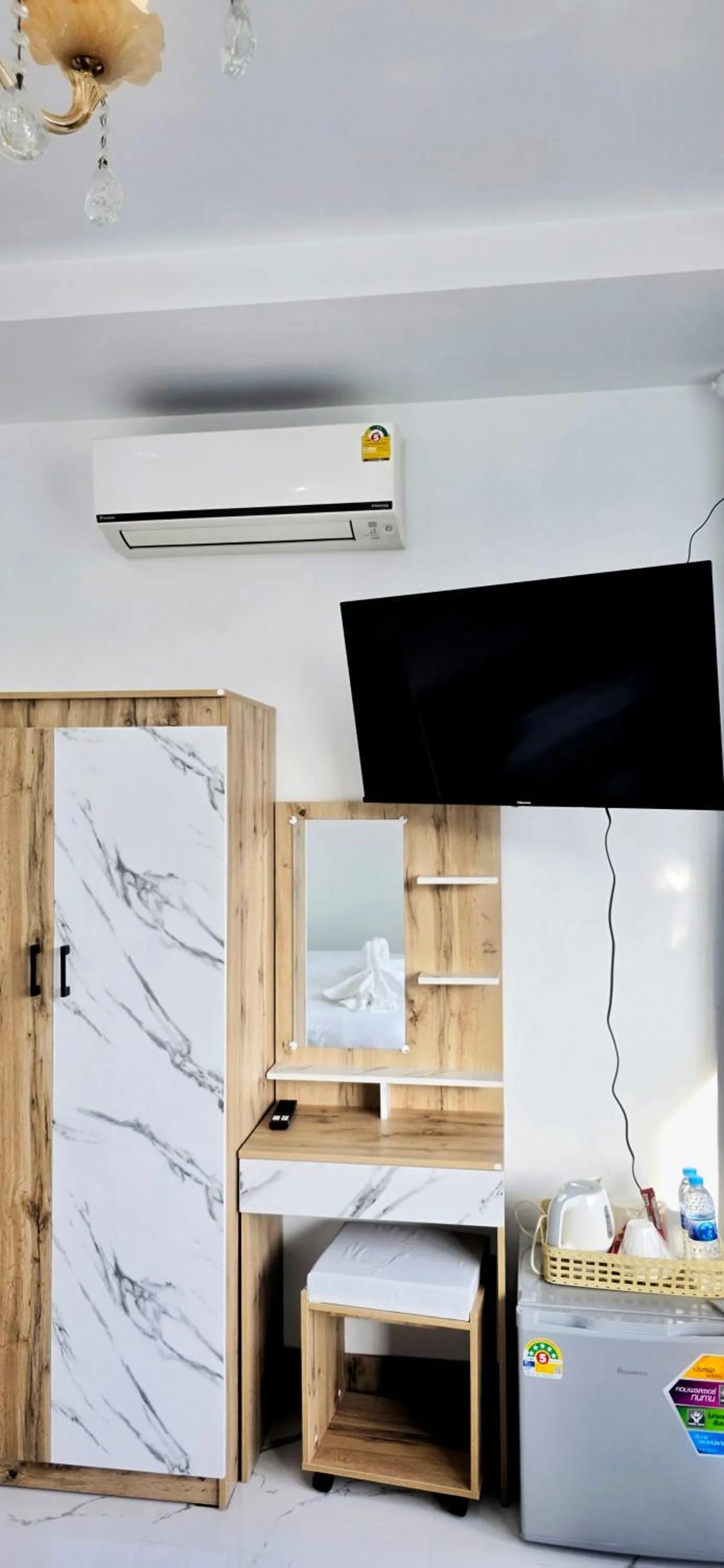 furniture, Bed in Tiny Island Lake Lodge