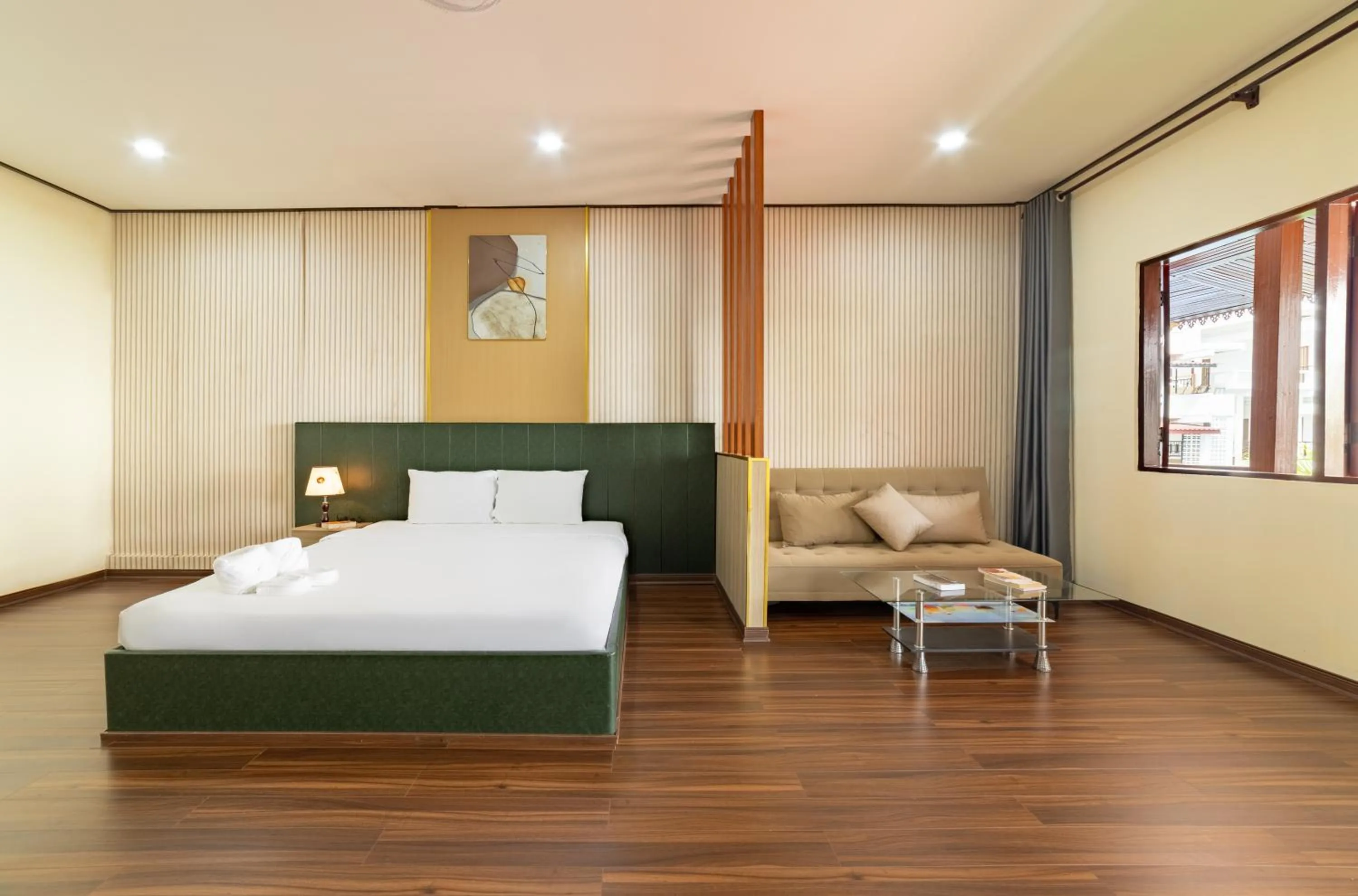 furniture, Bed in Peaceful Hotel