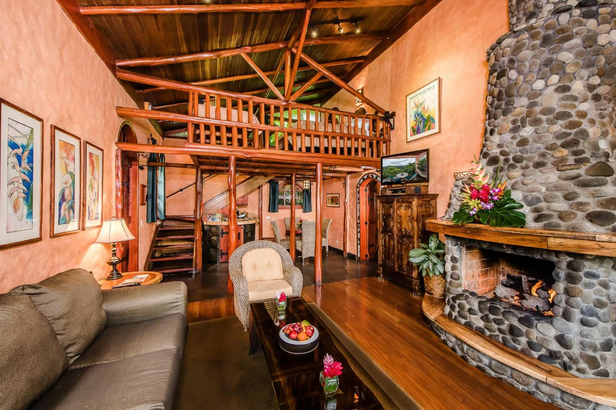 Living room in Peace Lodge