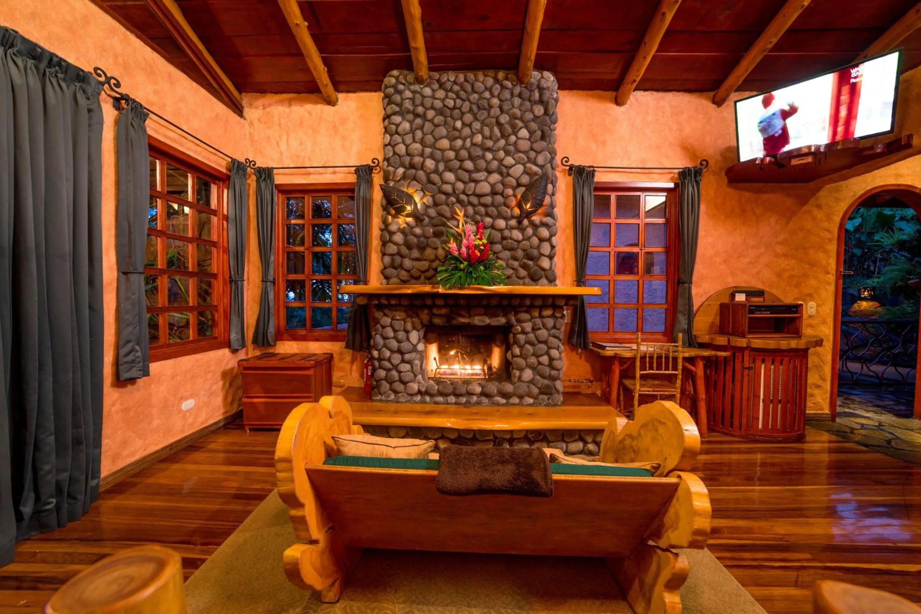 Living room in Peace Lodge