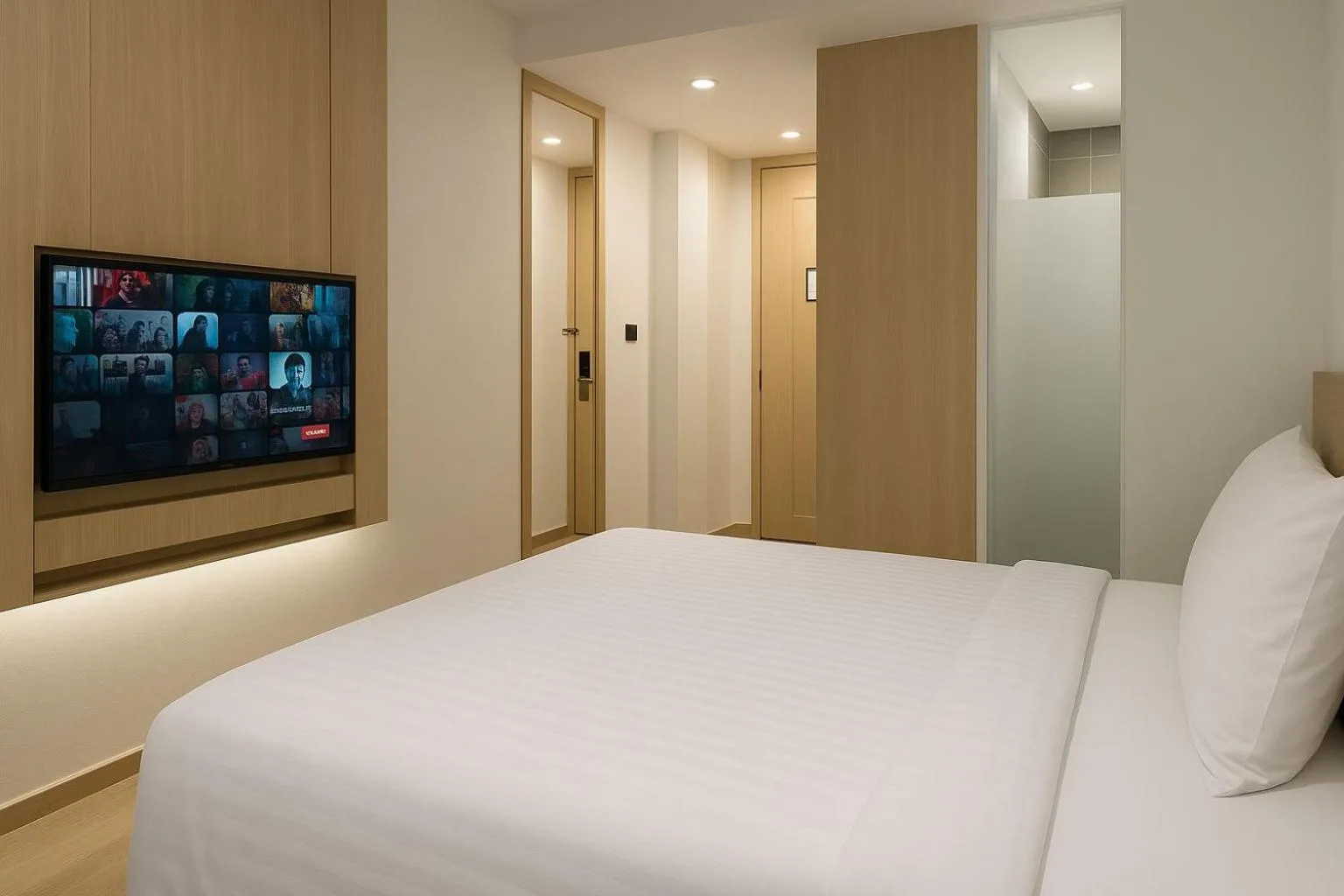 Bed in QNZ Hotel Jakarta