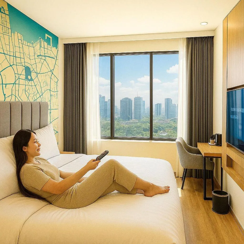 Bed in QNZ Hotel Jakarta