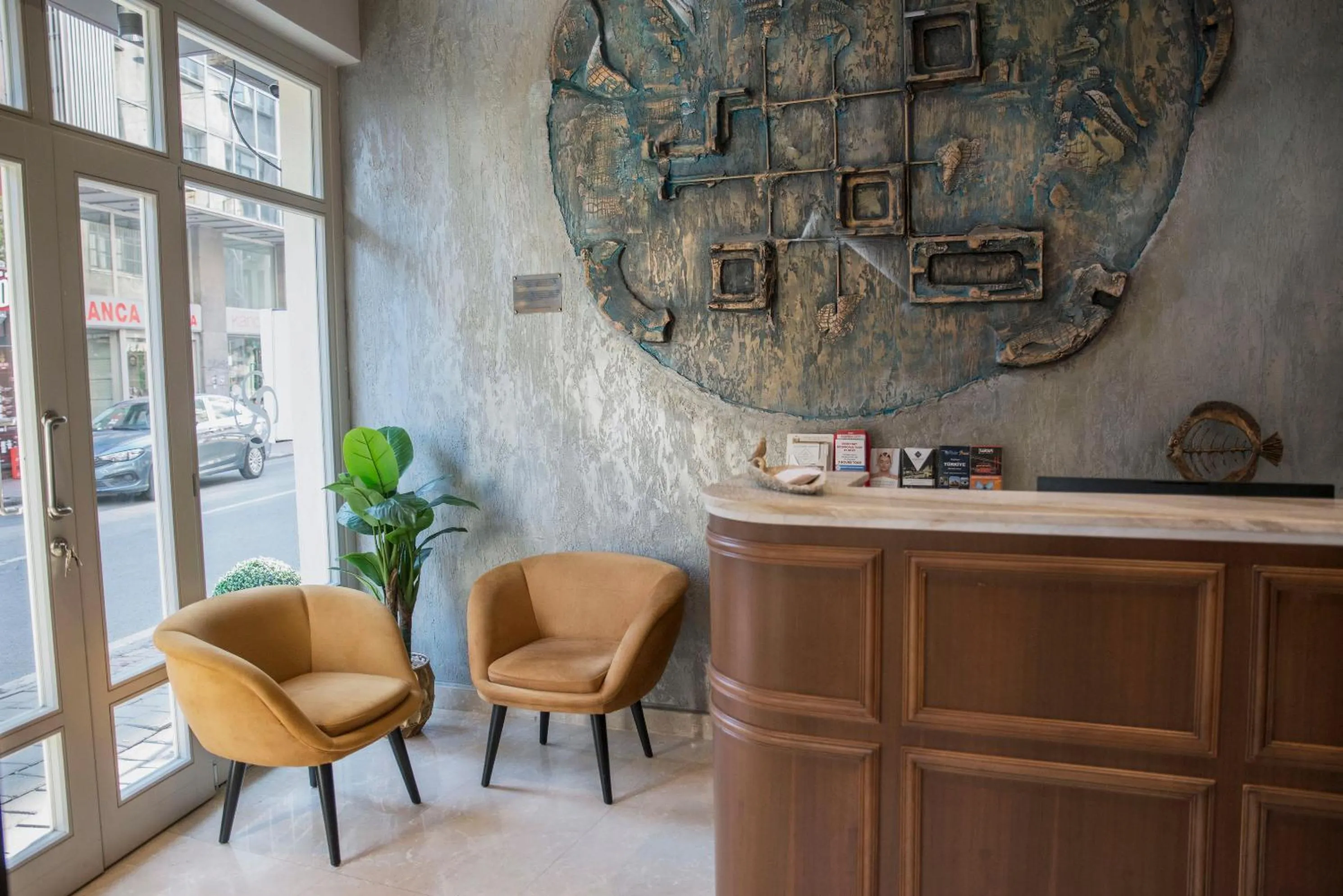 Seating area in Smart and Simple Hotel Karakoy