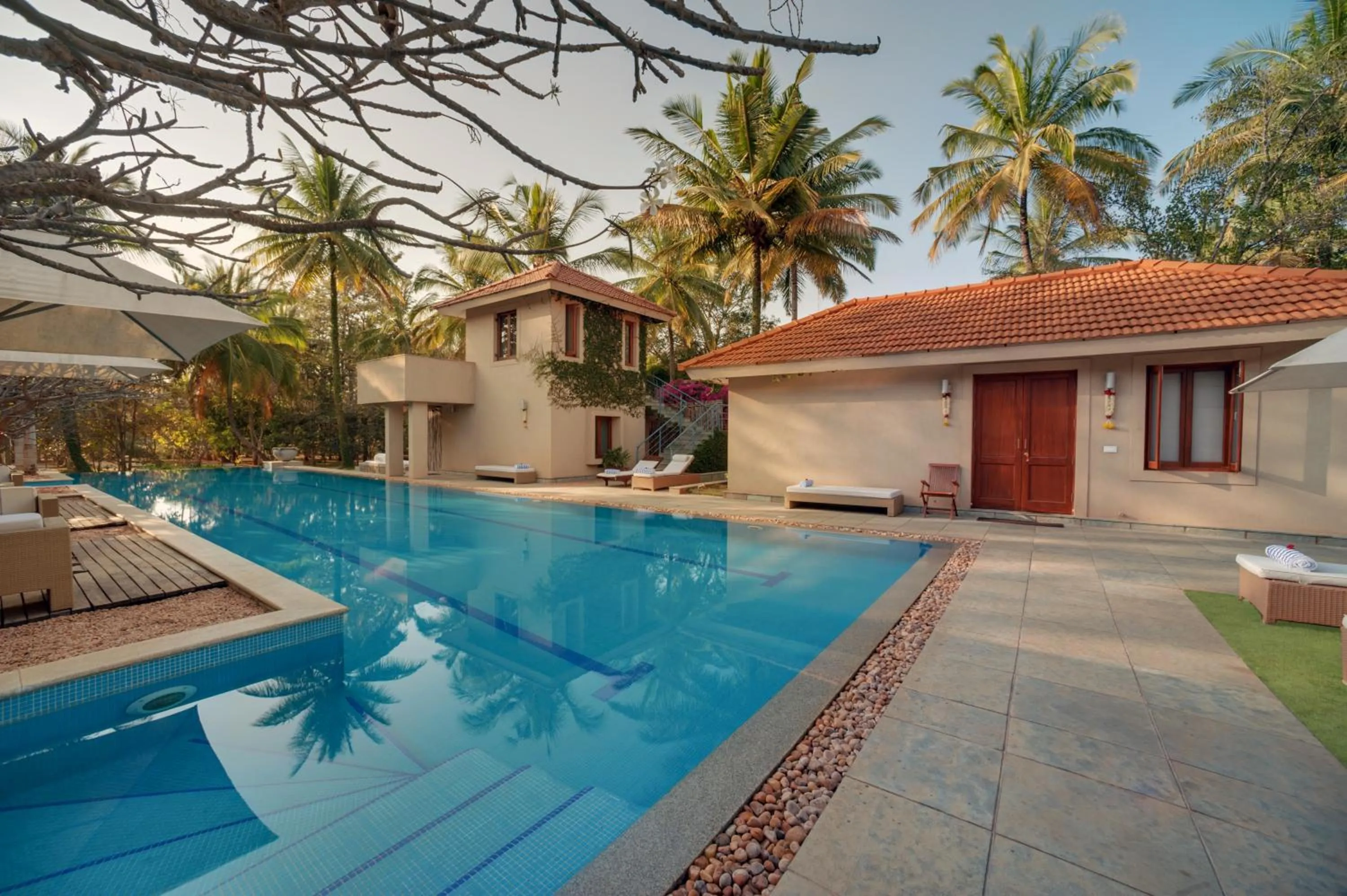 Swimming pool in Shreyas Retreat