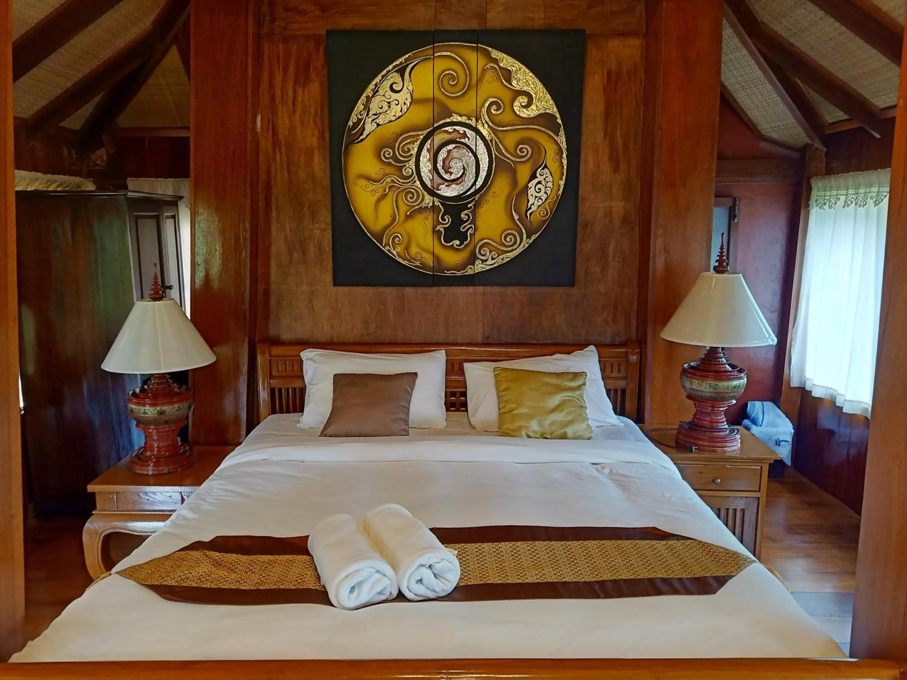 Bed in Insda Wellness Resort