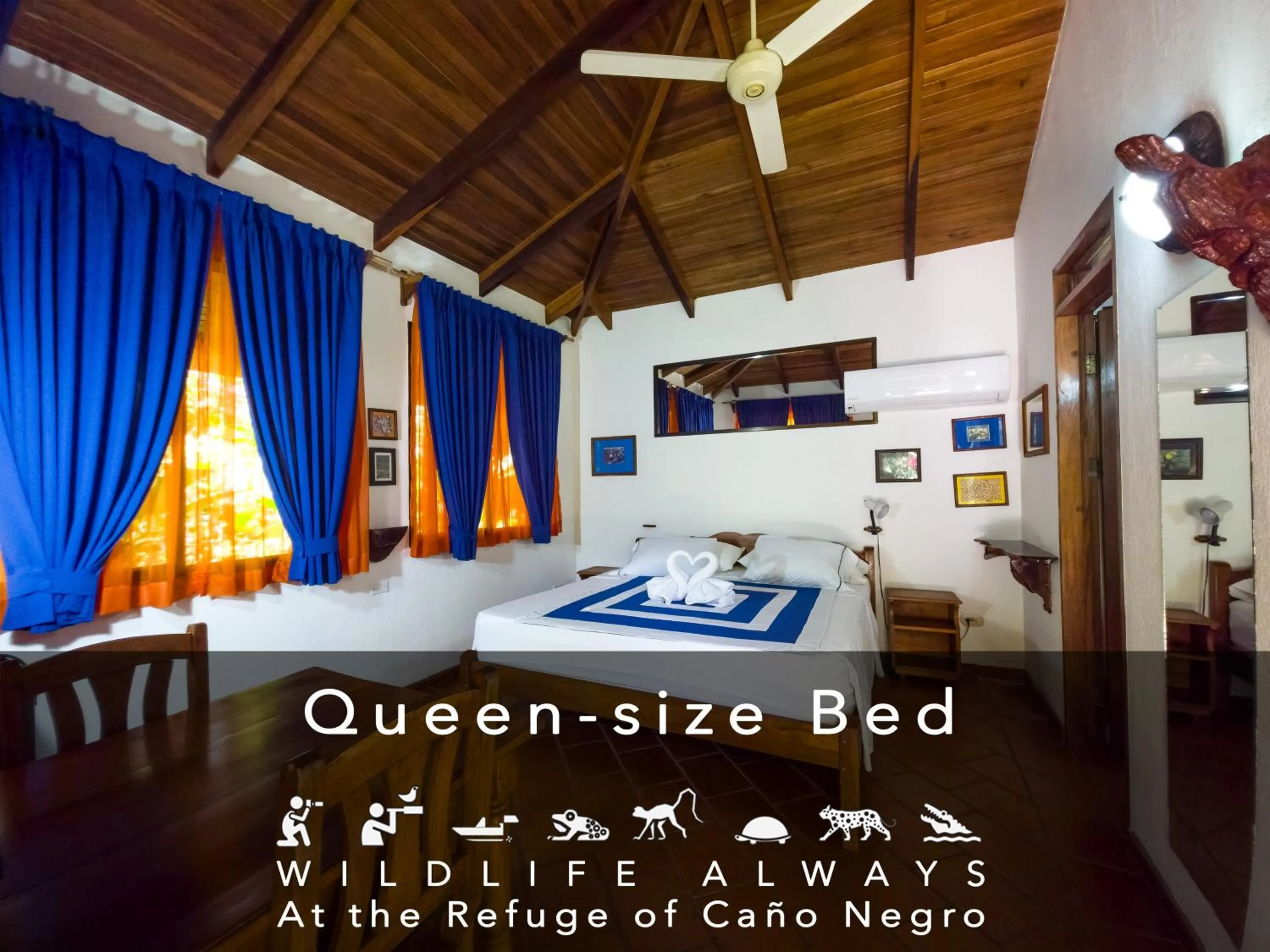 Bed in Hotel de Campo Caño Negro