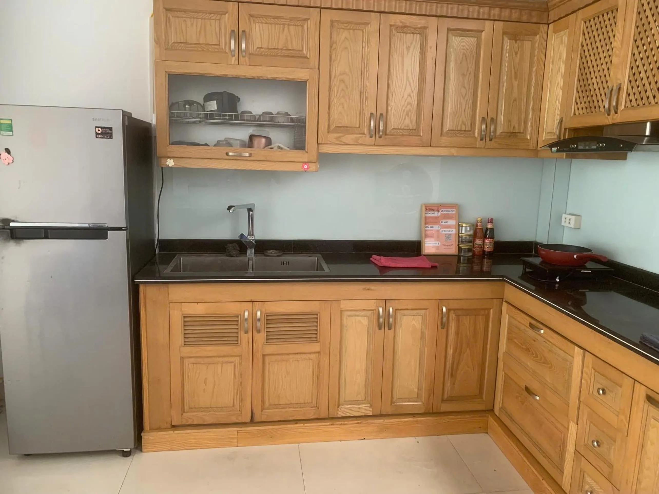Kitchen or kitchenette in X-Stay Thư Trung