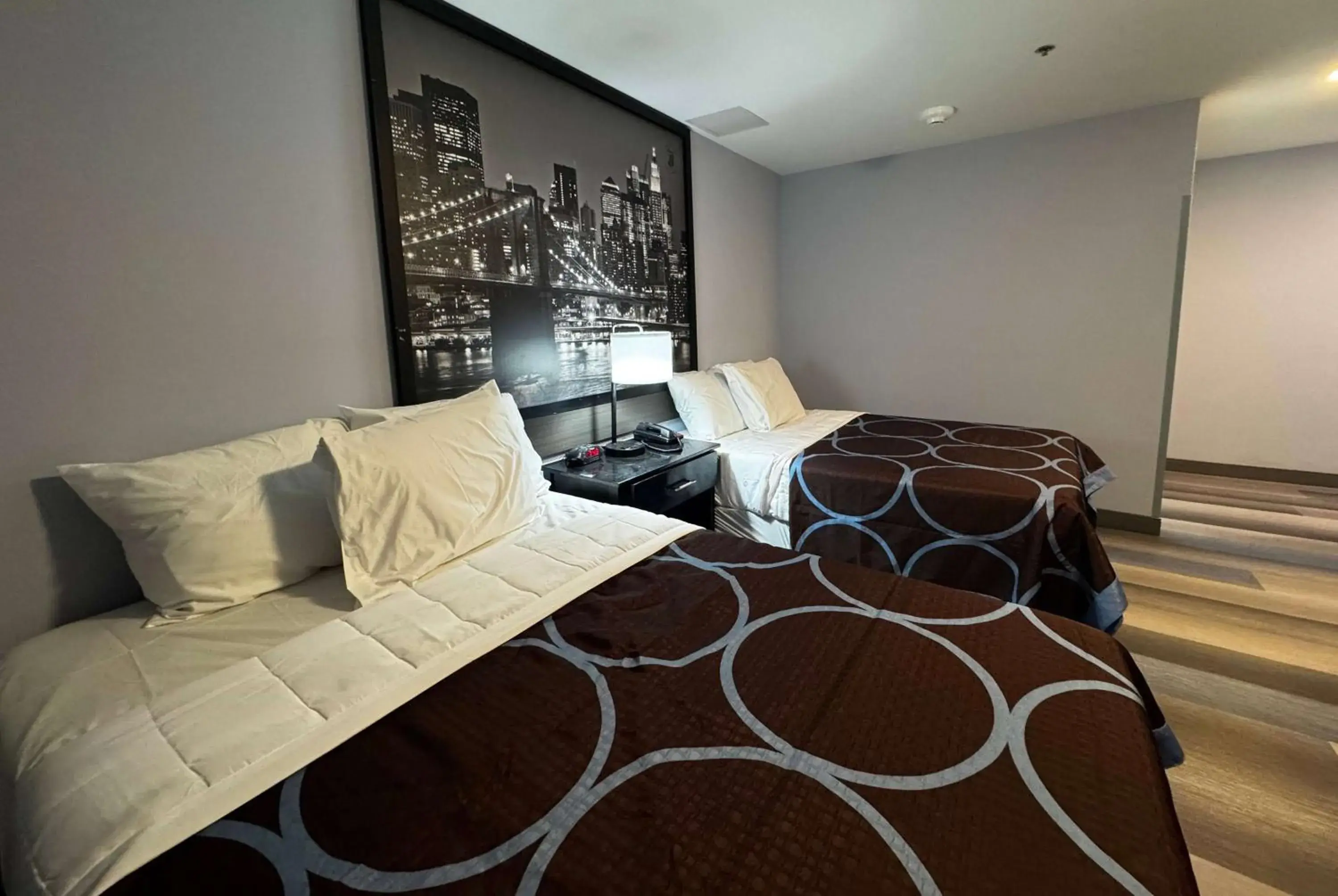 Double Room with Two Double Beds and Roll-in Shower - Mobility Access/Non-Smoking in Super 8 by Wyndham Brooklyn Fulton Street Broadway Junction Double Room with Two Double Beds and Roll-in Shower - Mobility Access/Non-Smoking in Super 8 by Wyndham Brooklyn Fulton Street Broadway Junction