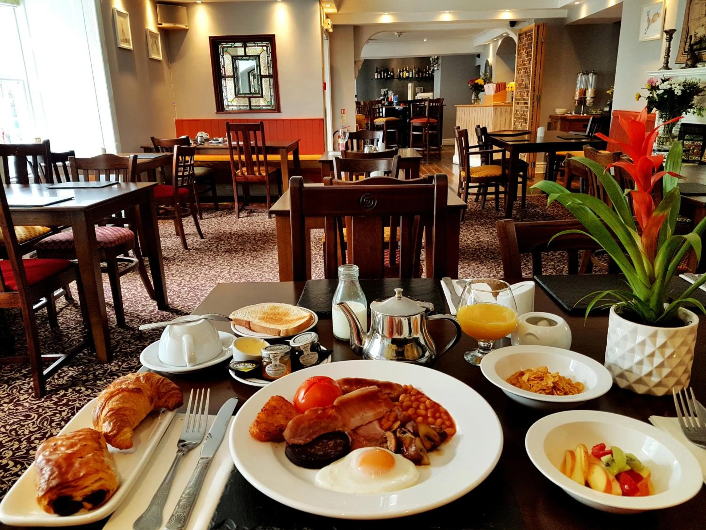 Continental breakfast in Dunster Castle Hotel