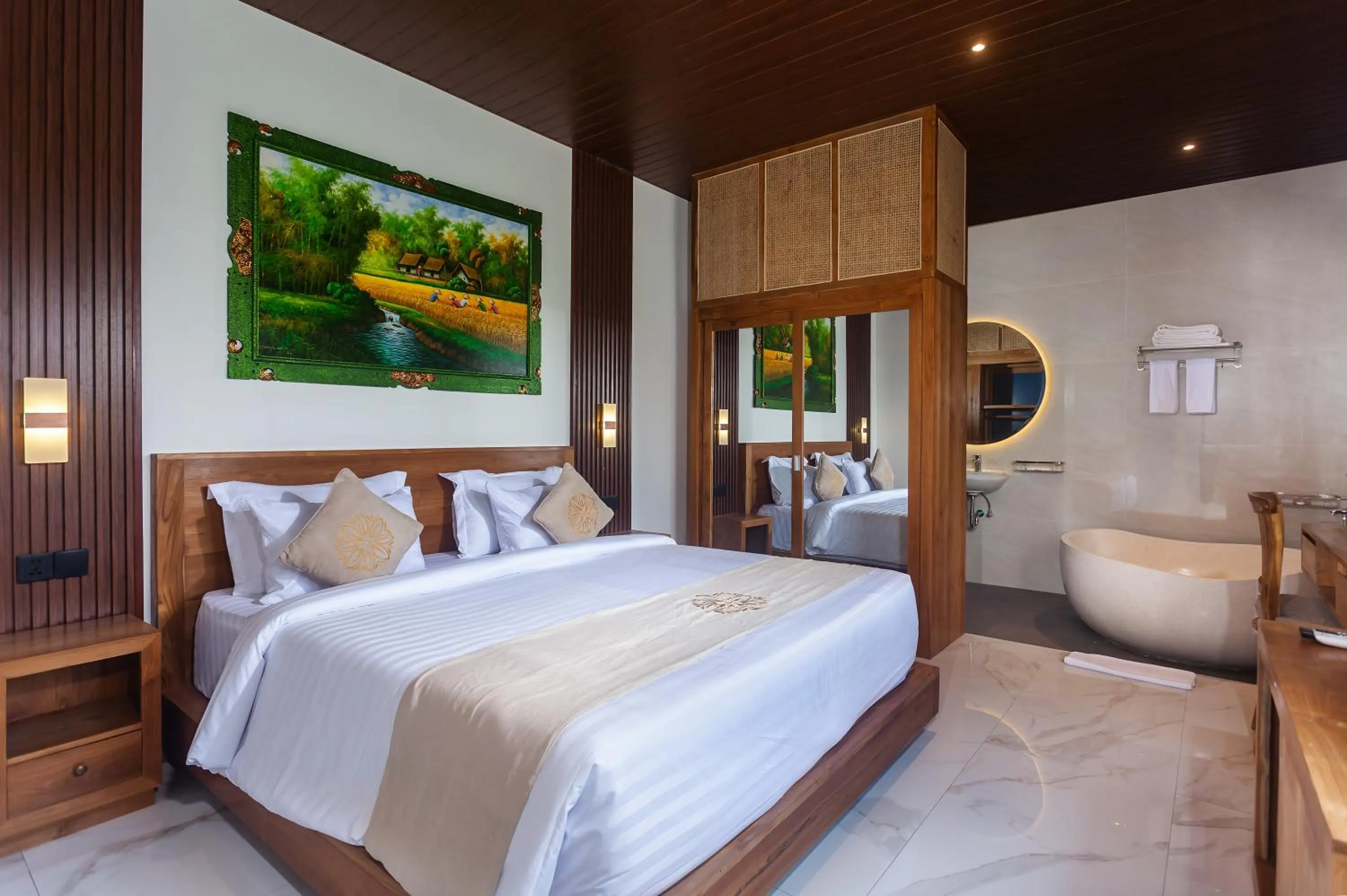 Bed in Sujiwa Ubud Hotel & Villa