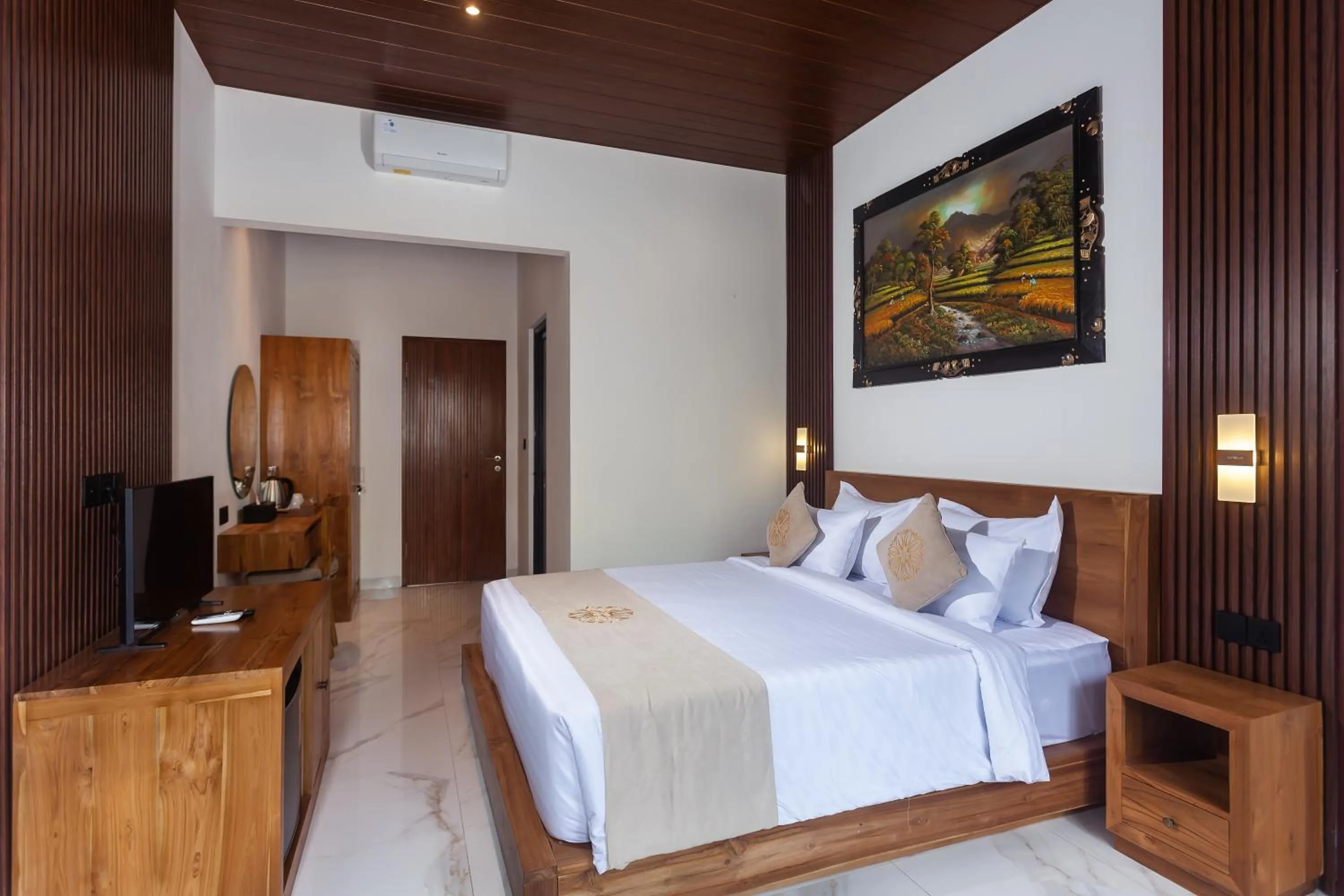 Bed in Sujiwa Ubud Hotel & Villa