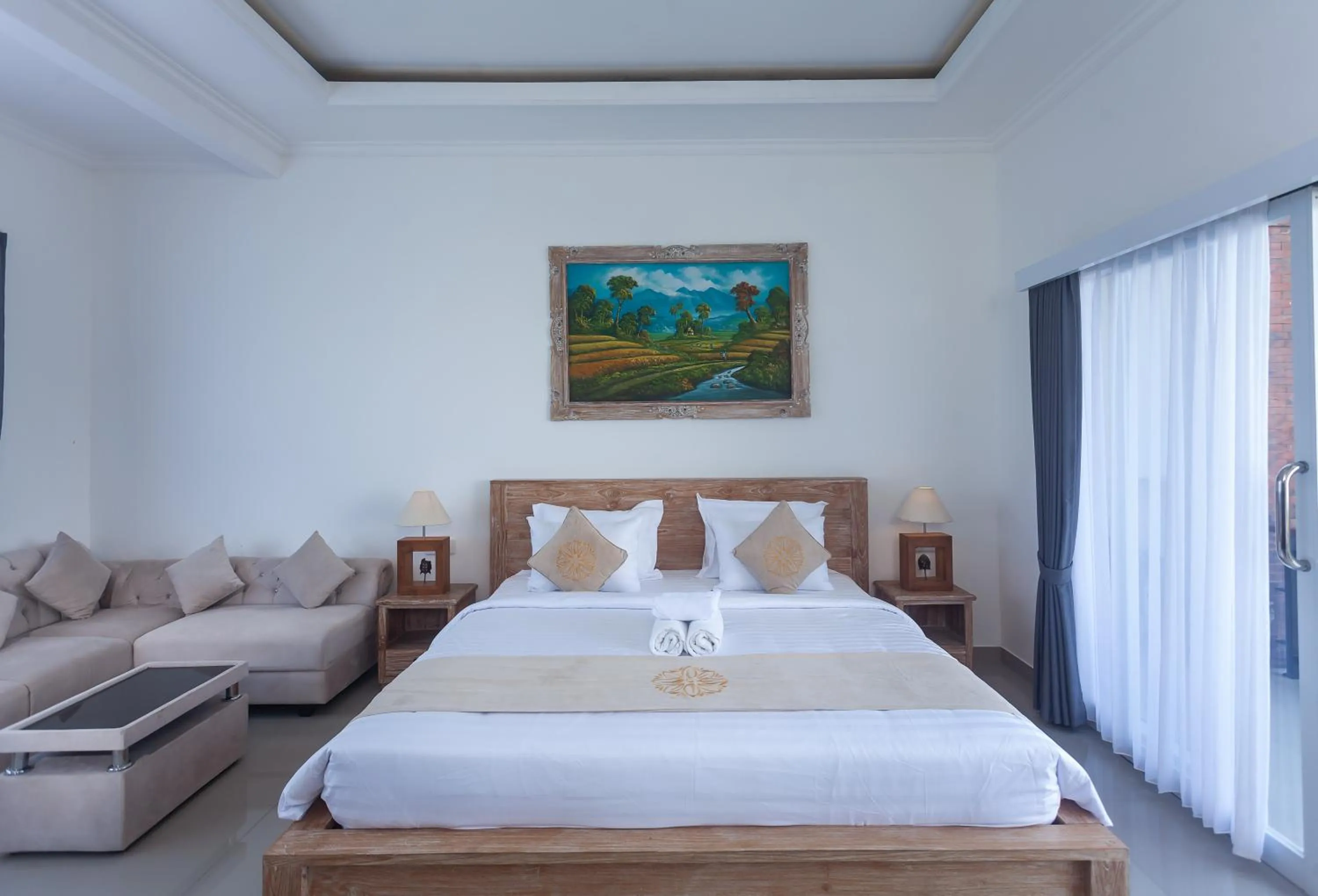 Living room, Bed in Sujiwa Ubud Hotel & Villa