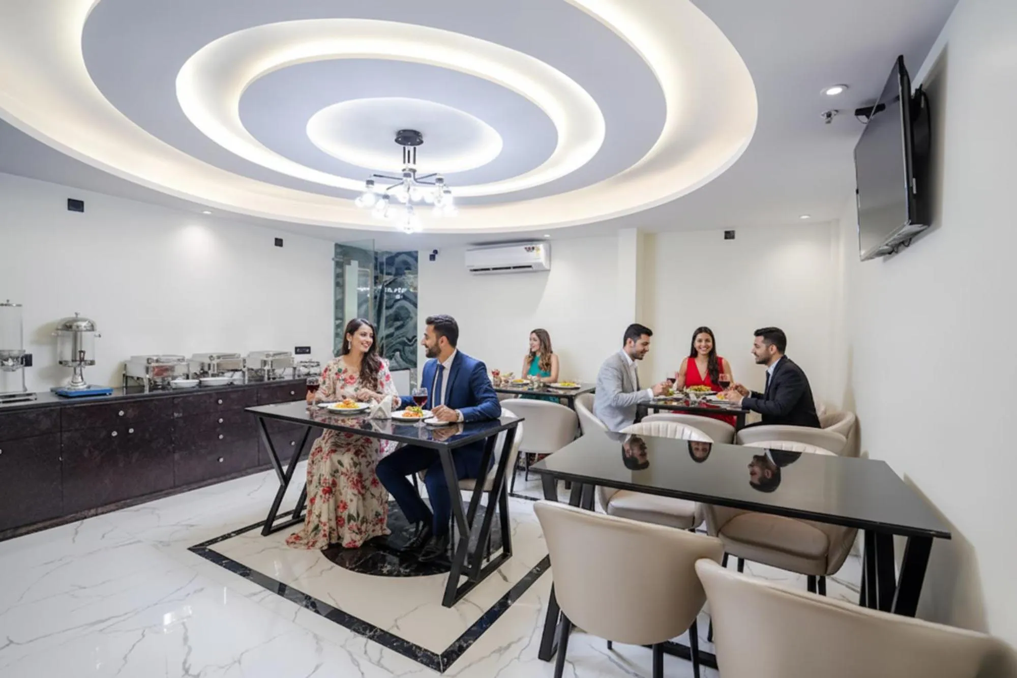 Dining area in FabHotel Well Back - Nr BKC