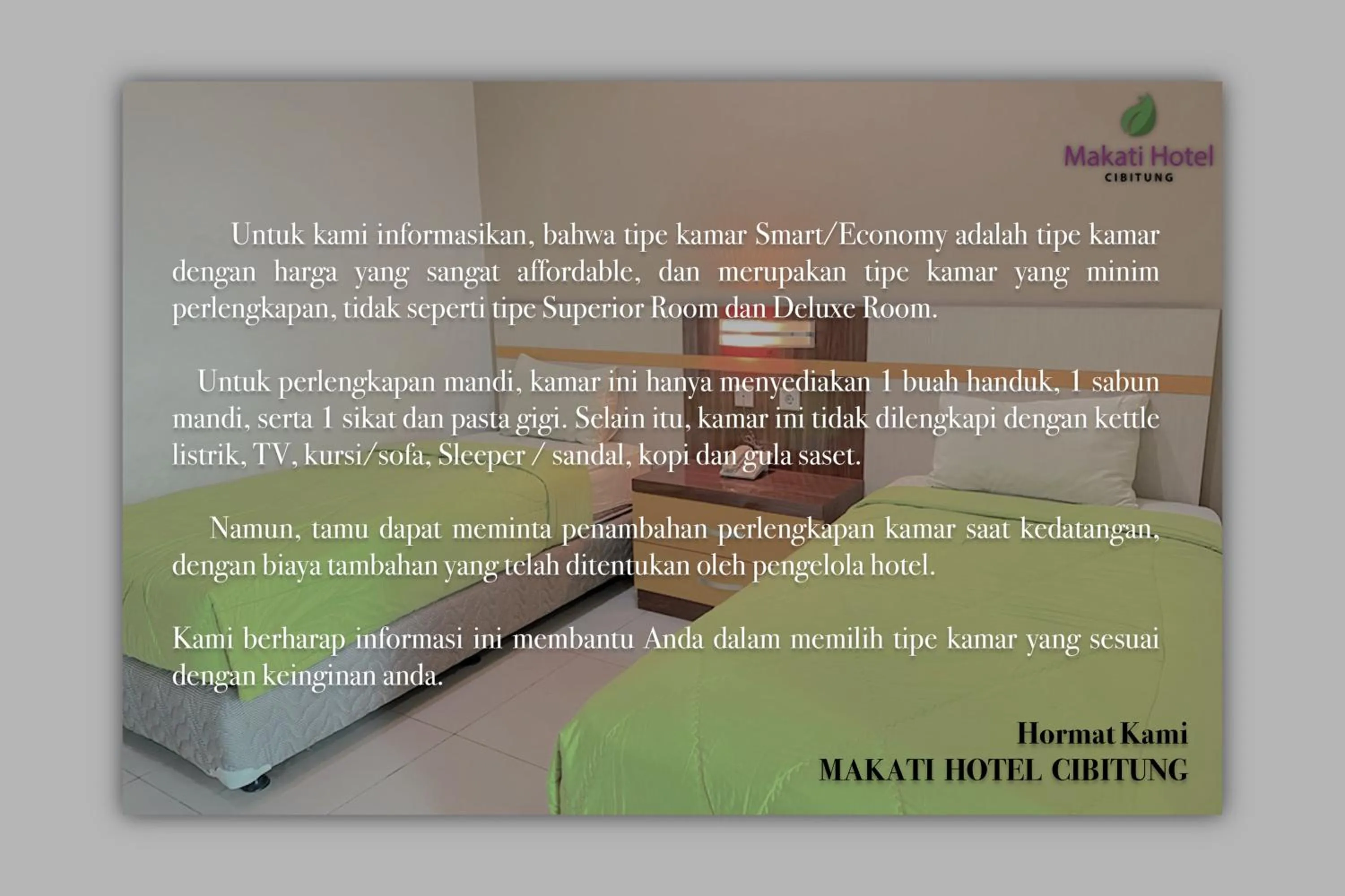 Photo of the whole room in Makati Hotel Cibitung