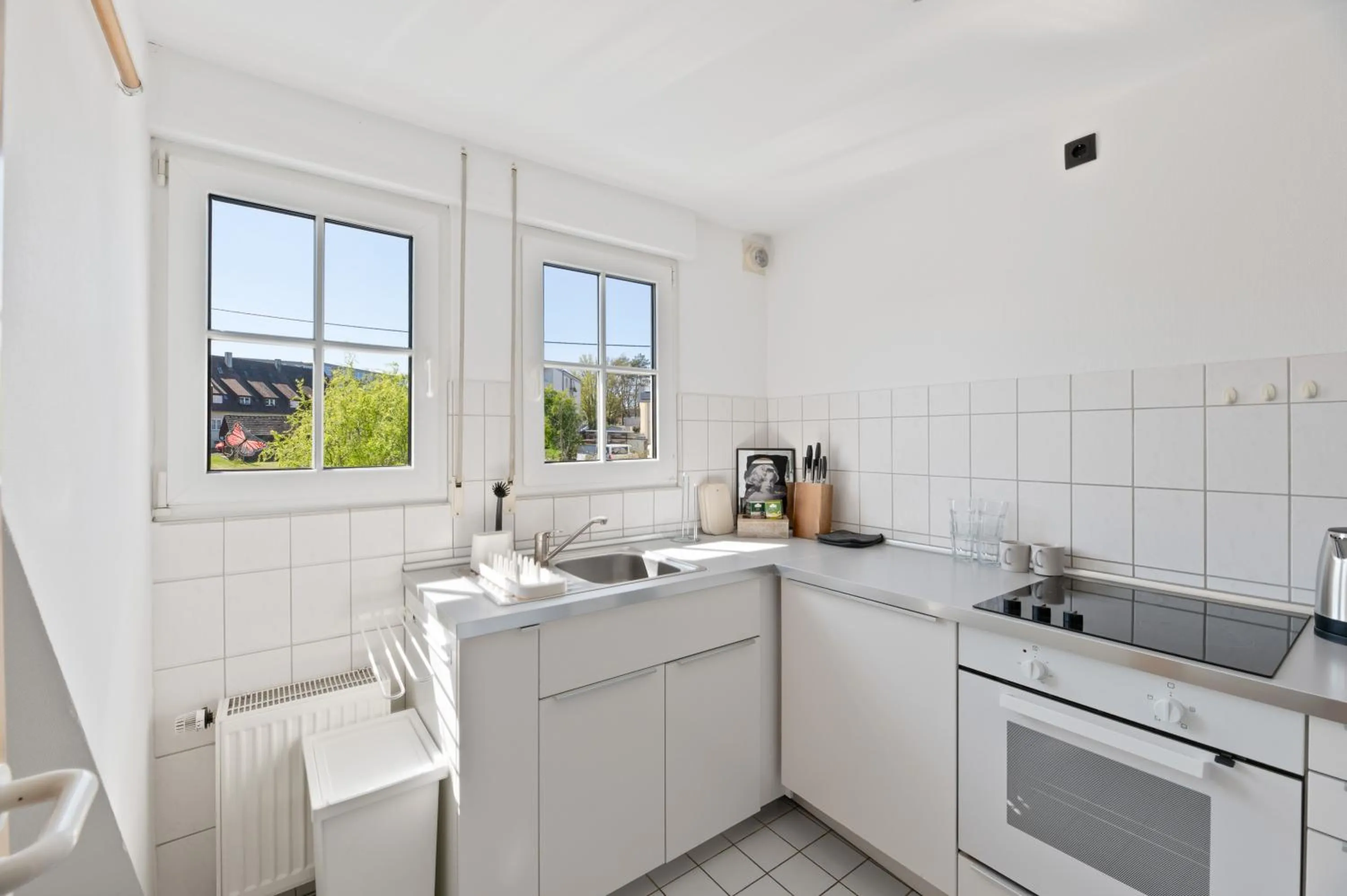 Kitchen or kitchenette in Gästehaus Andrea