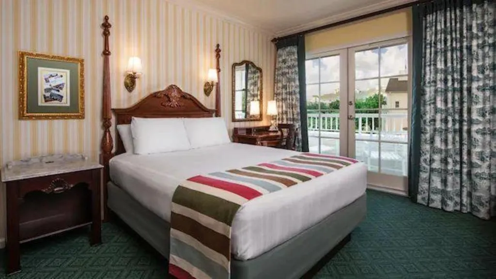 Bed in Disney's Boardwalk Inn
