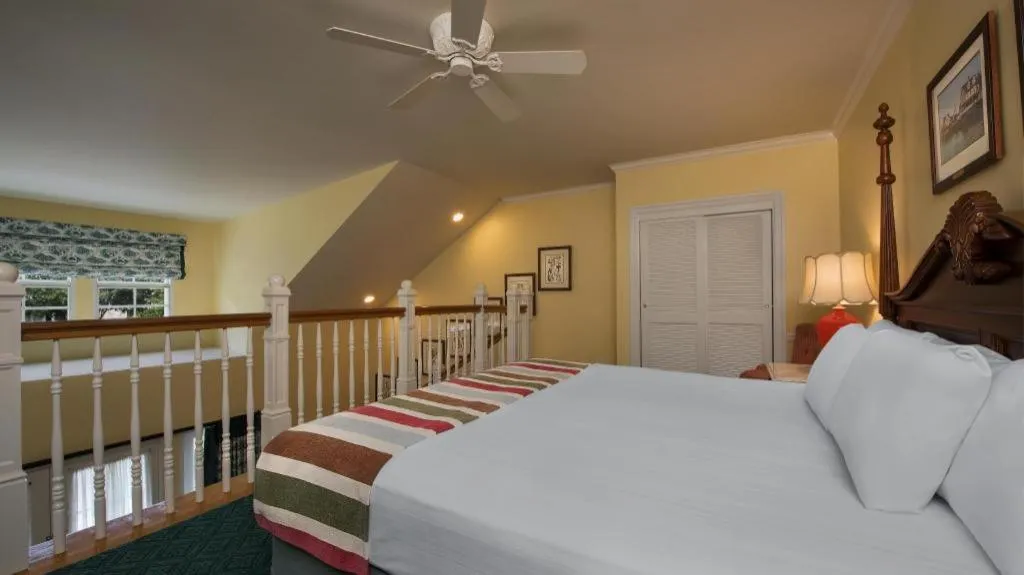 Bed in Disney's Boardwalk Inn