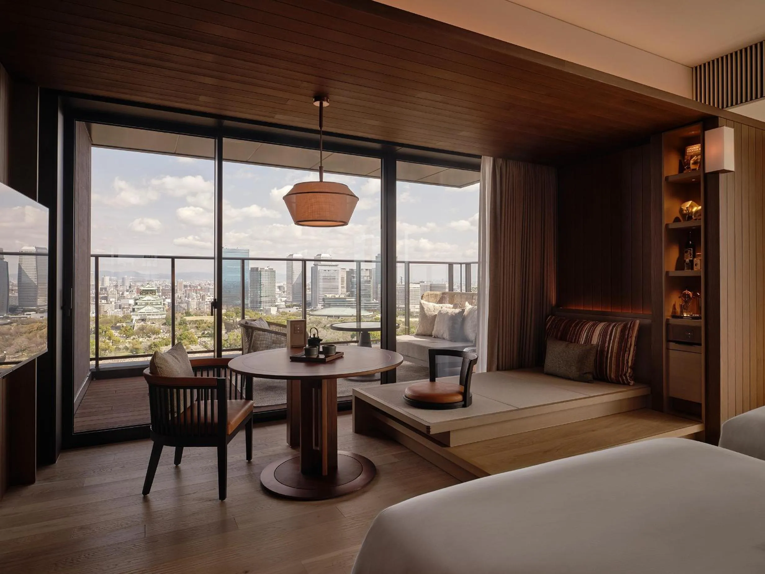 Dining area, Bed in Patina Osaka