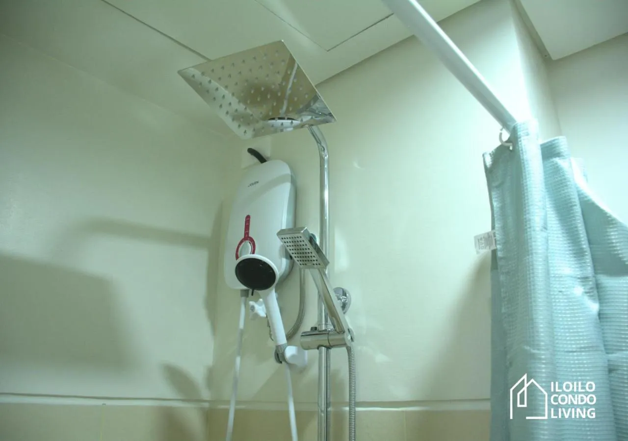Shower in Studio apartment with balcony - Iloilo Condo Living