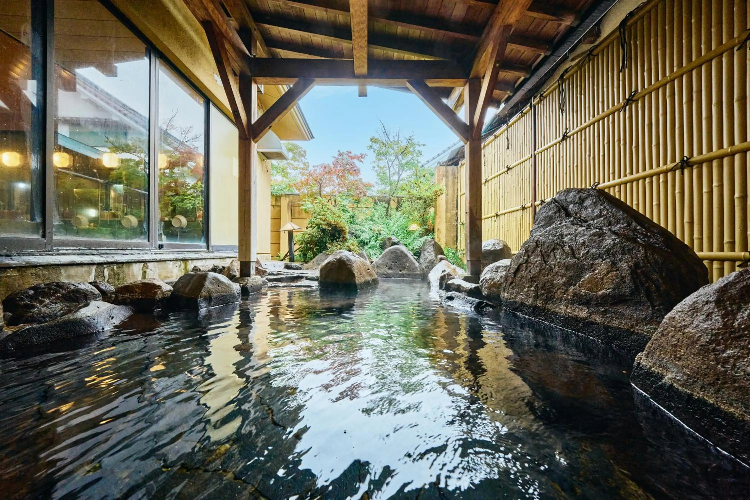 Hot Spring Bath in Yamaga Onsen Seiryuso