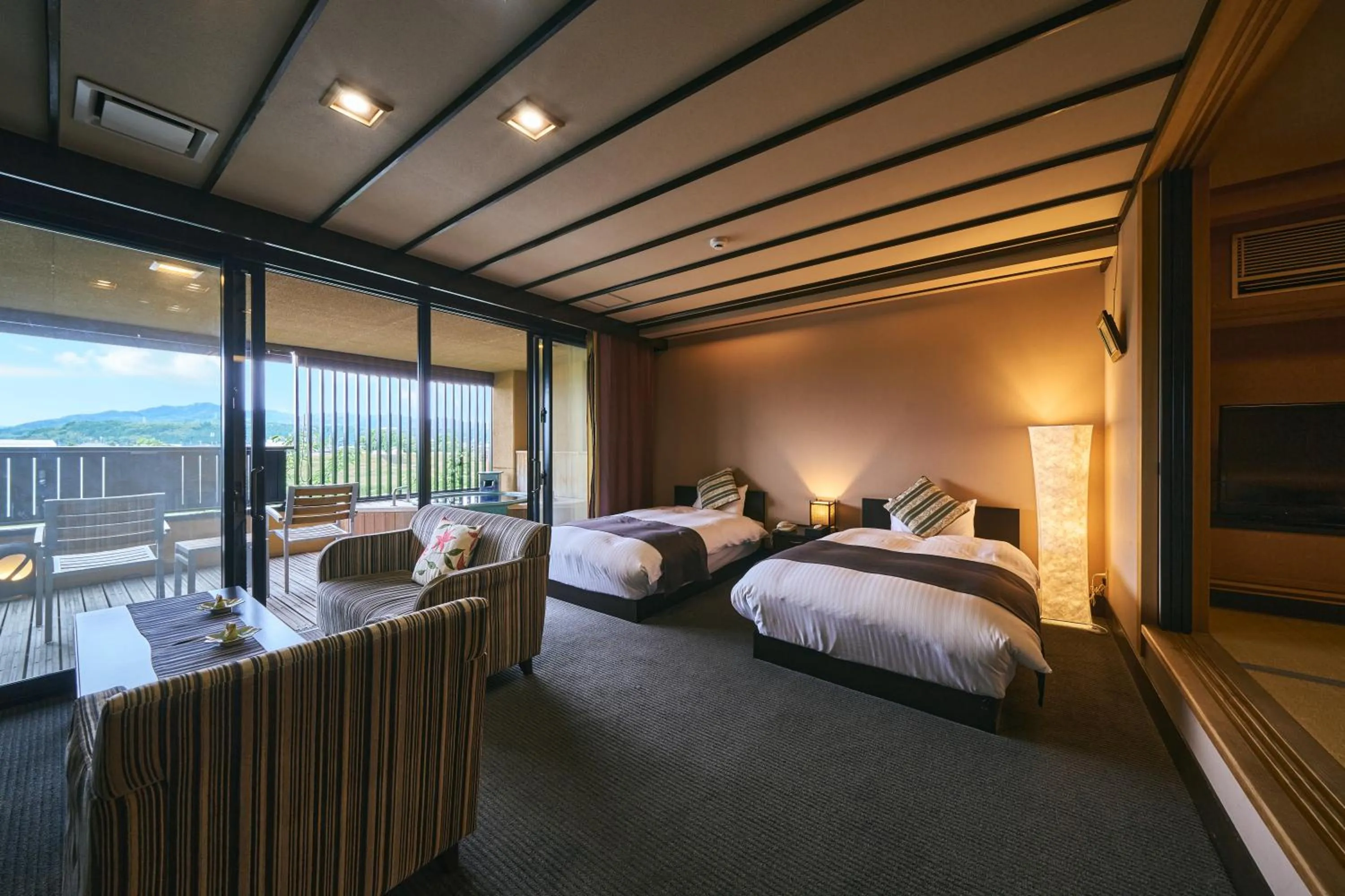 Bed in Yamaga Onsen Seiryuso