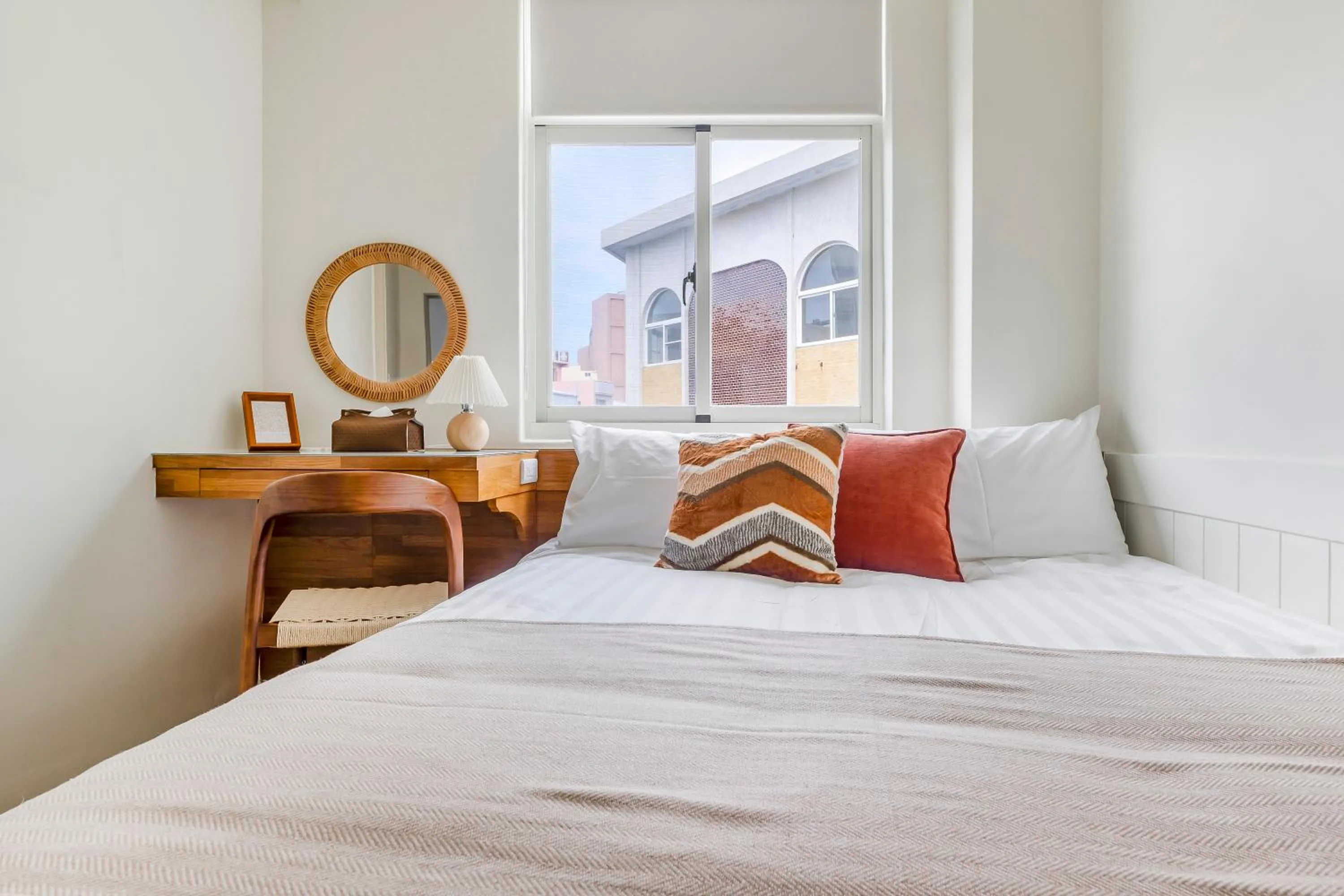 Bed in Penghu Chin Style Inn