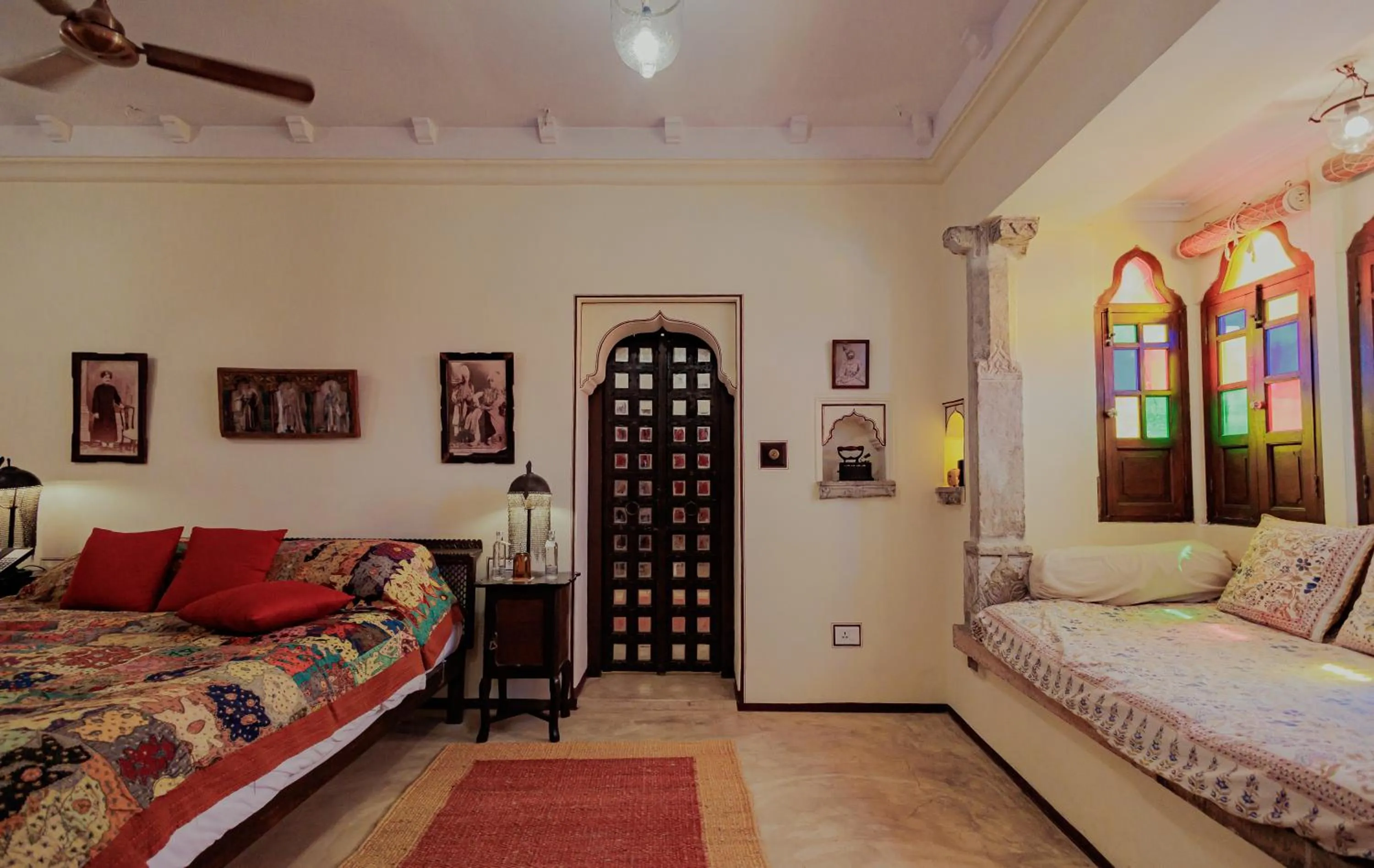 Bed in The Rawla Narlai - A Luxury Heritage Stay in Leopard Country