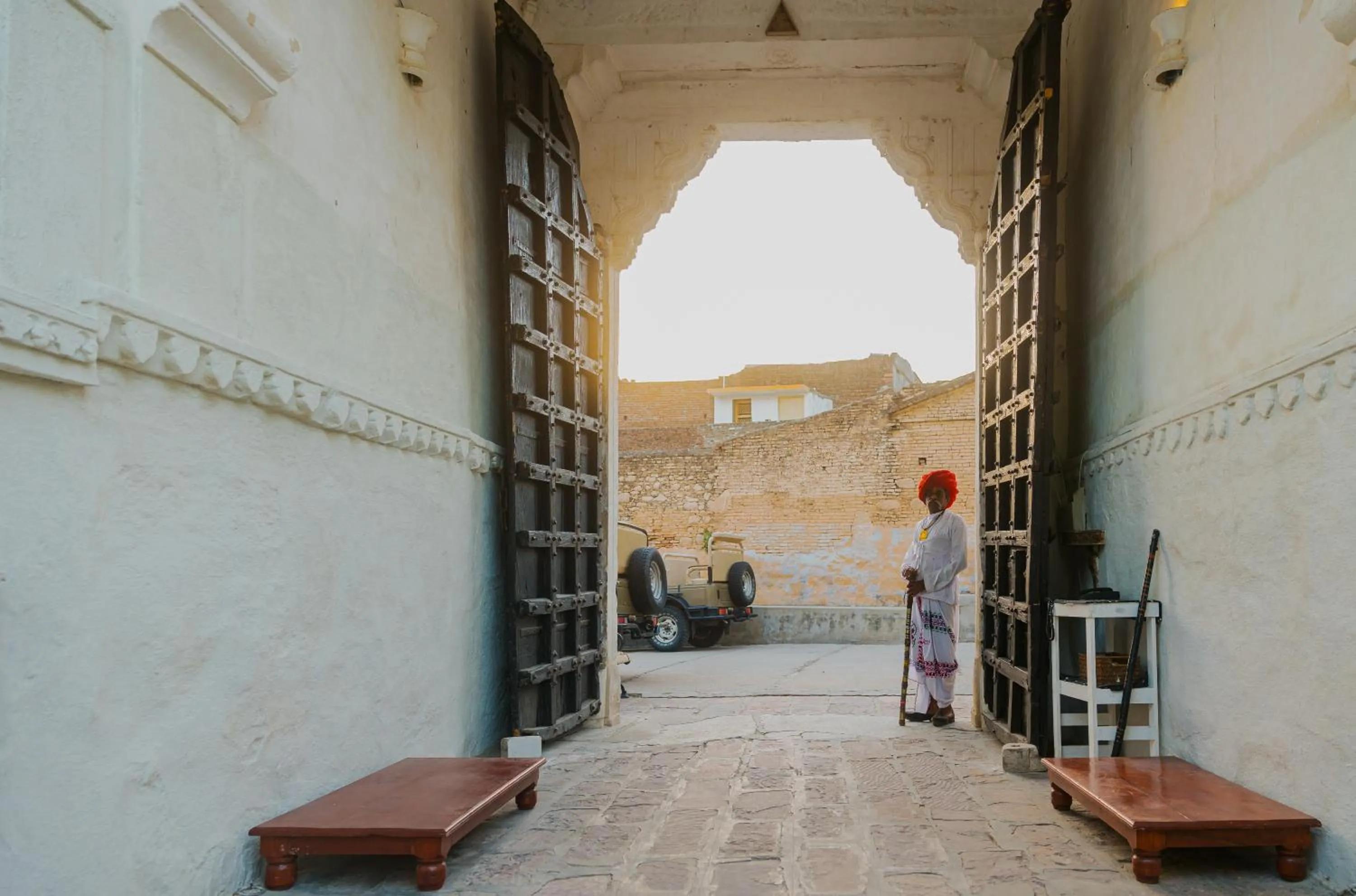 Facade/entrance in The Rawla Narlai - A Luxury Heritage Stay in Leopard Country