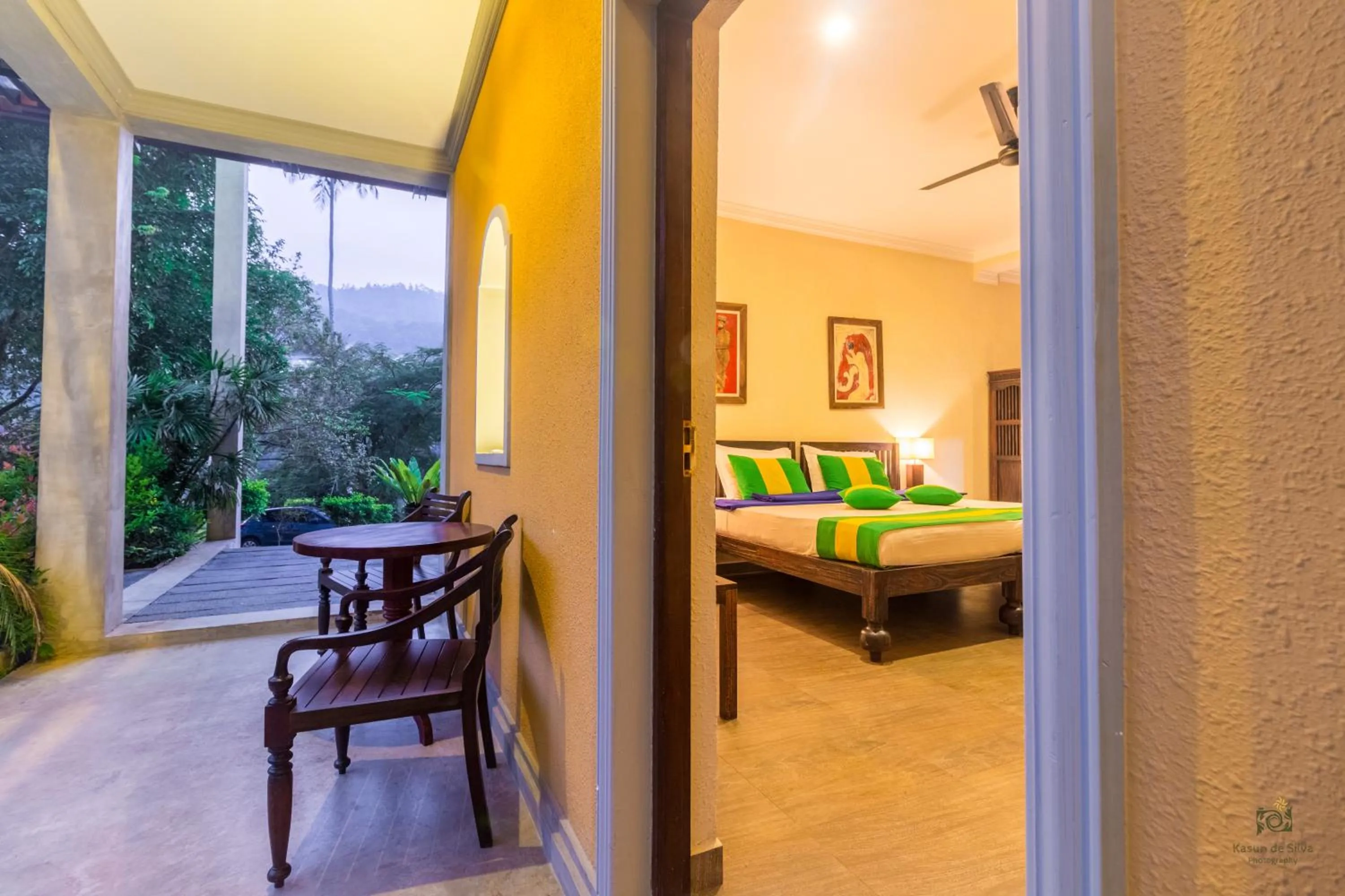 Balcony/Terrace, Bed in Serendip Stone Hotel and Bungalow