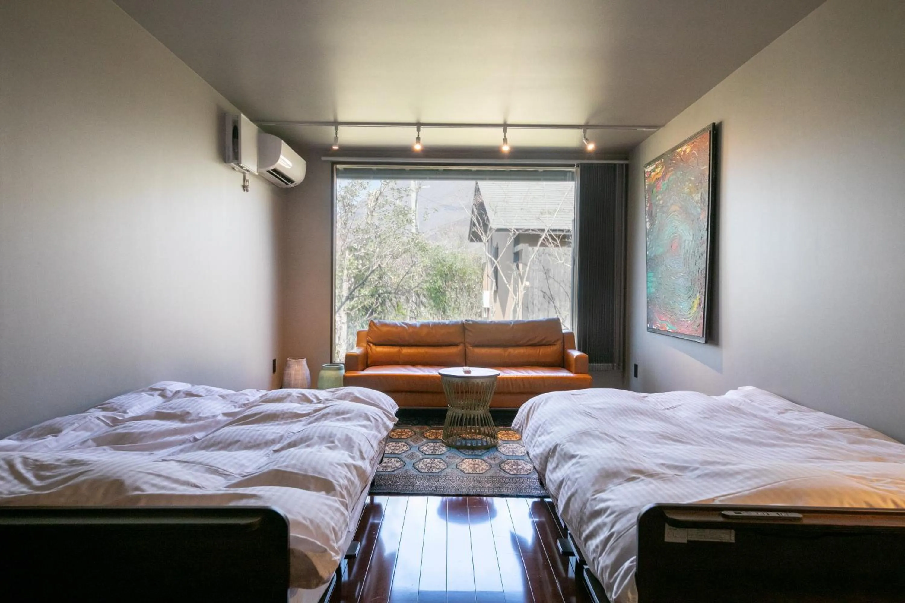 Bed in Yufuin Kaze no Mori