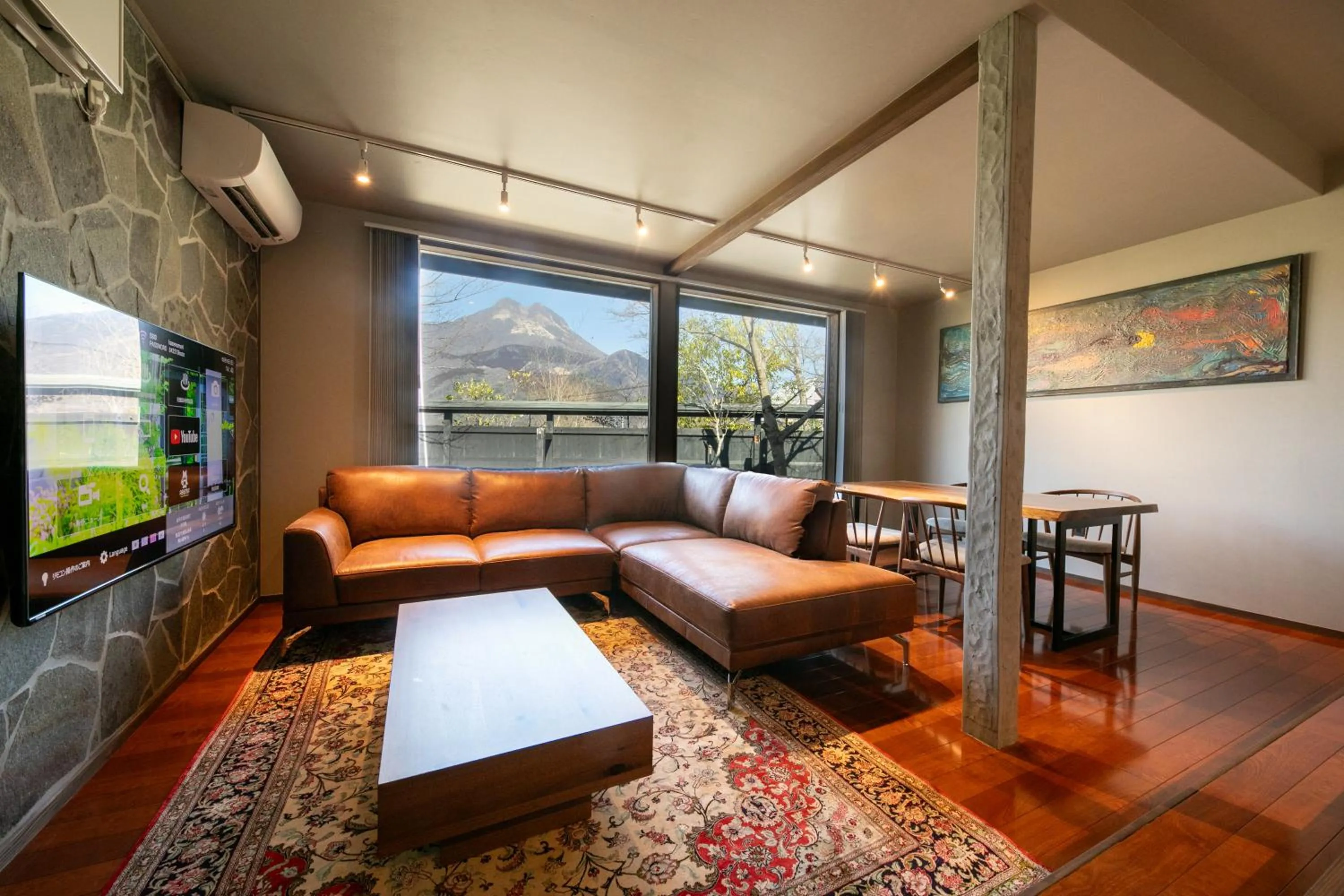 Bed in Yufuin Kaze no Mori