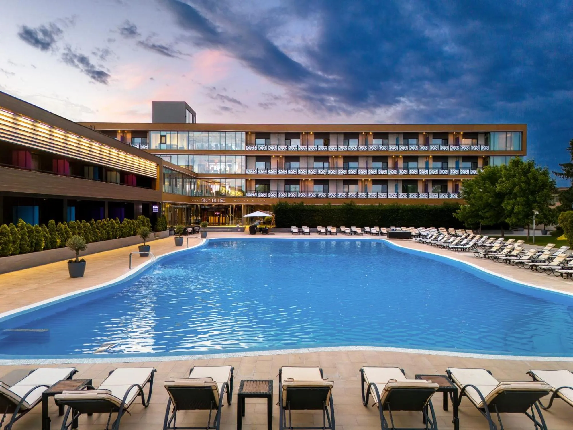 Property building in Sky Blue Hotel & Spa