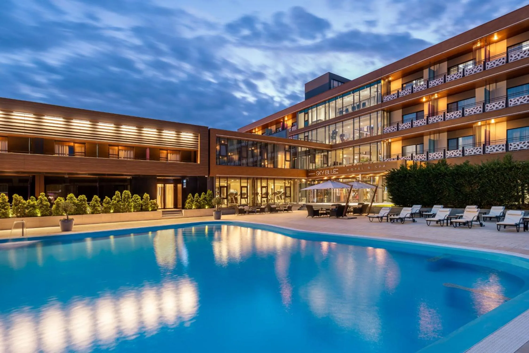 Property building in Sky Blue Hotel & Spa