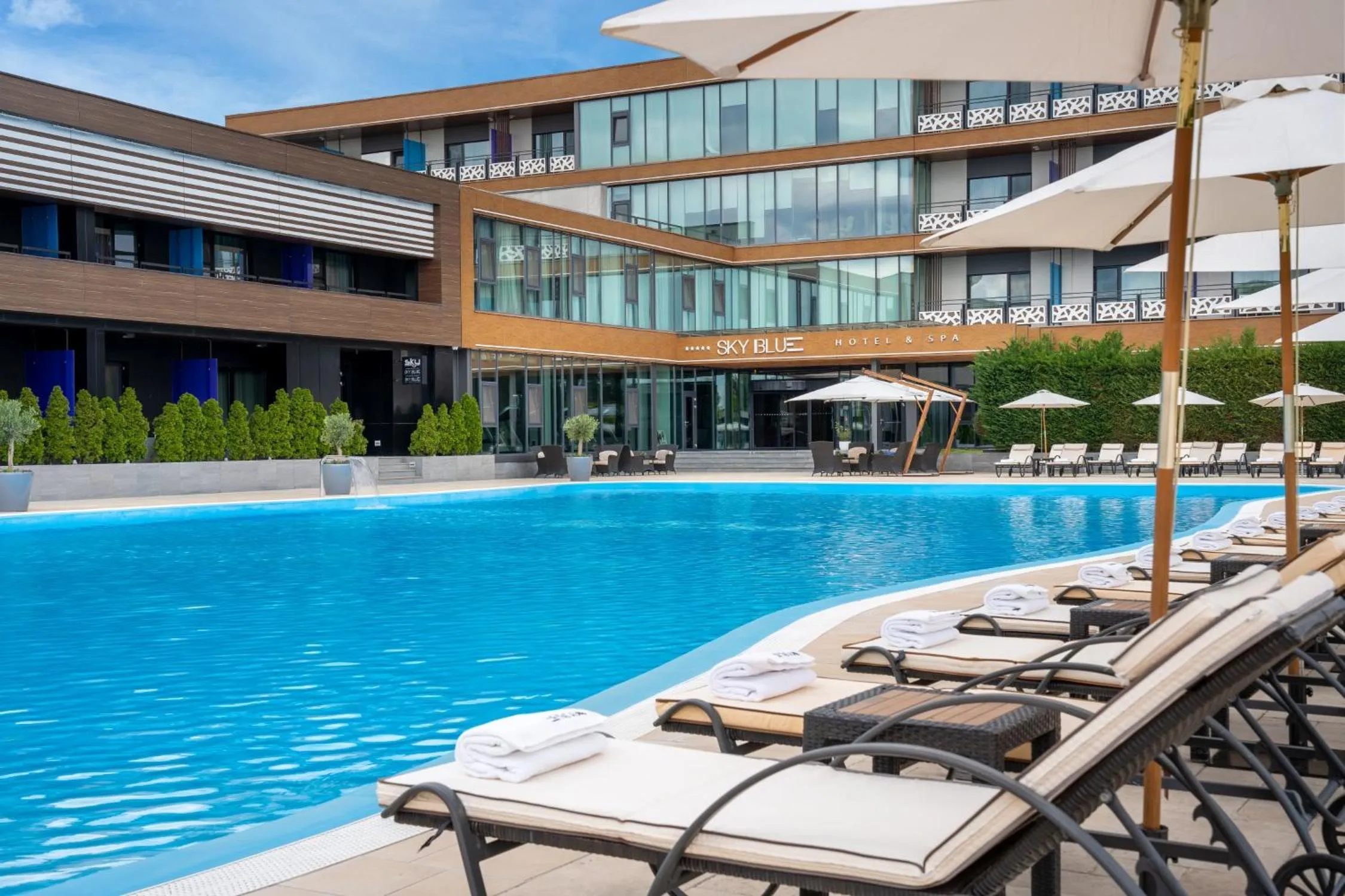 Property building in Sky Blue Hotel & Spa