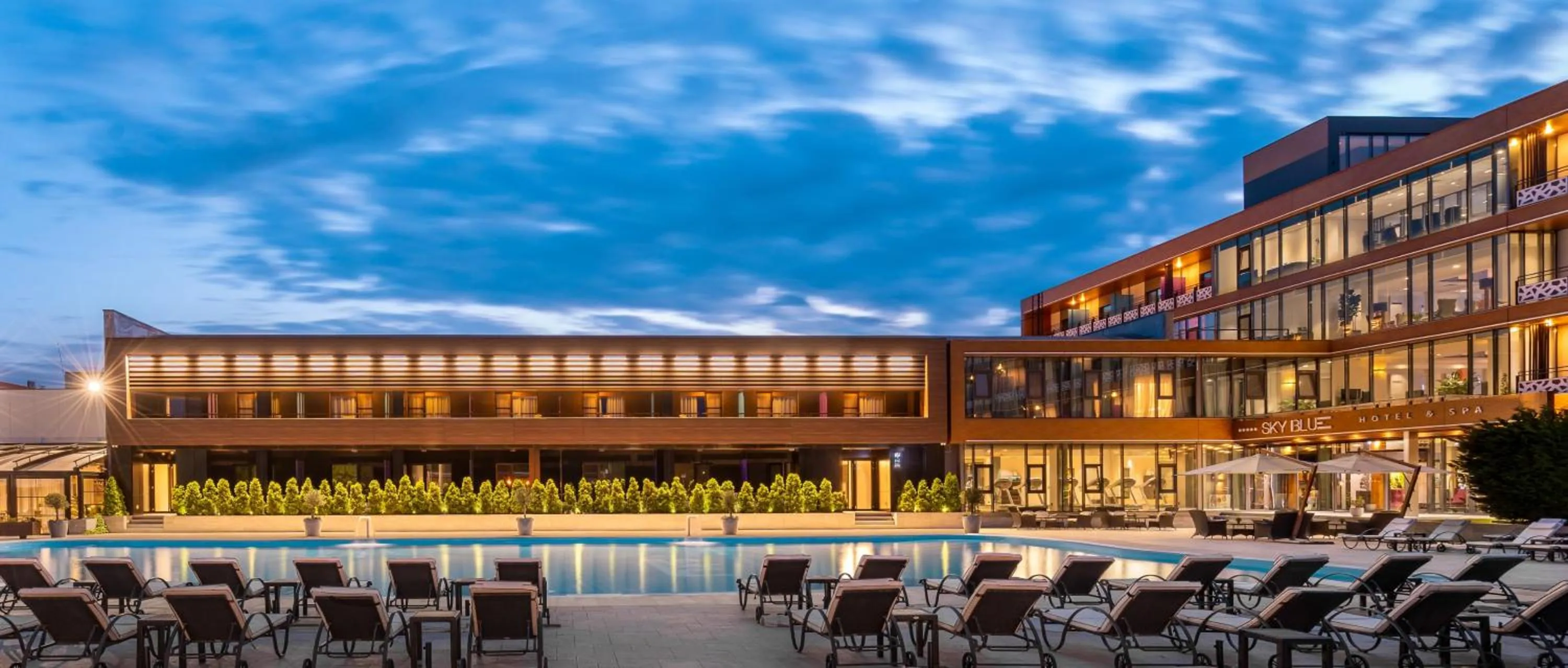 Property building in Sky Blue Hotel & Spa