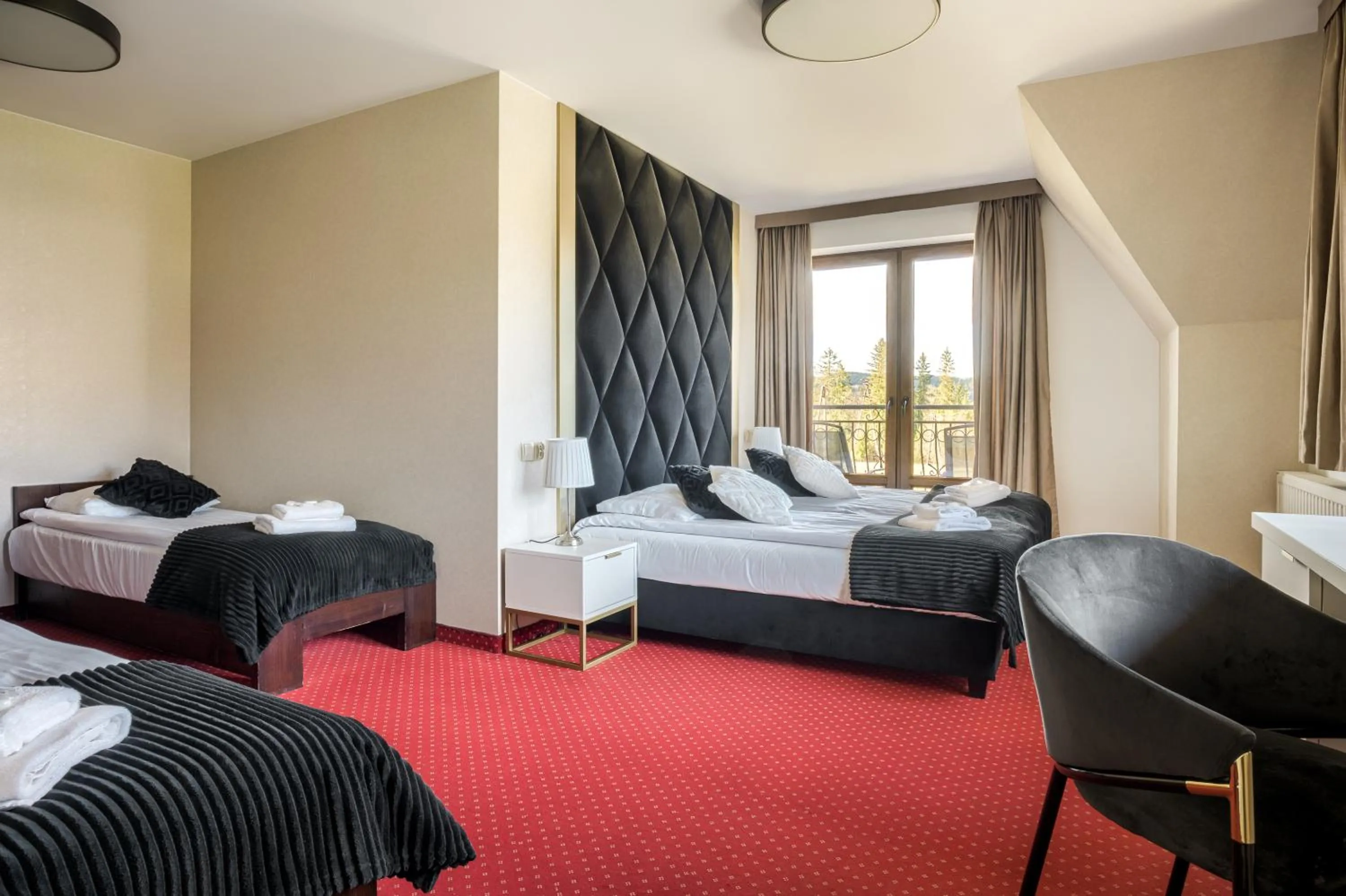 Bed in Dworek pod Giewontem - Jacuzzi & Sauna