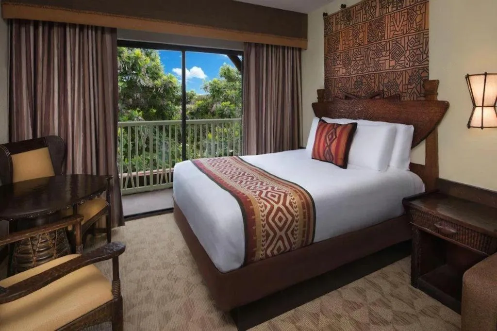 Bed in Disney's Animal Kingdom Lodge