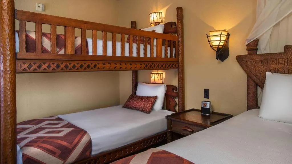 Bed in Disney's Animal Kingdom Lodge