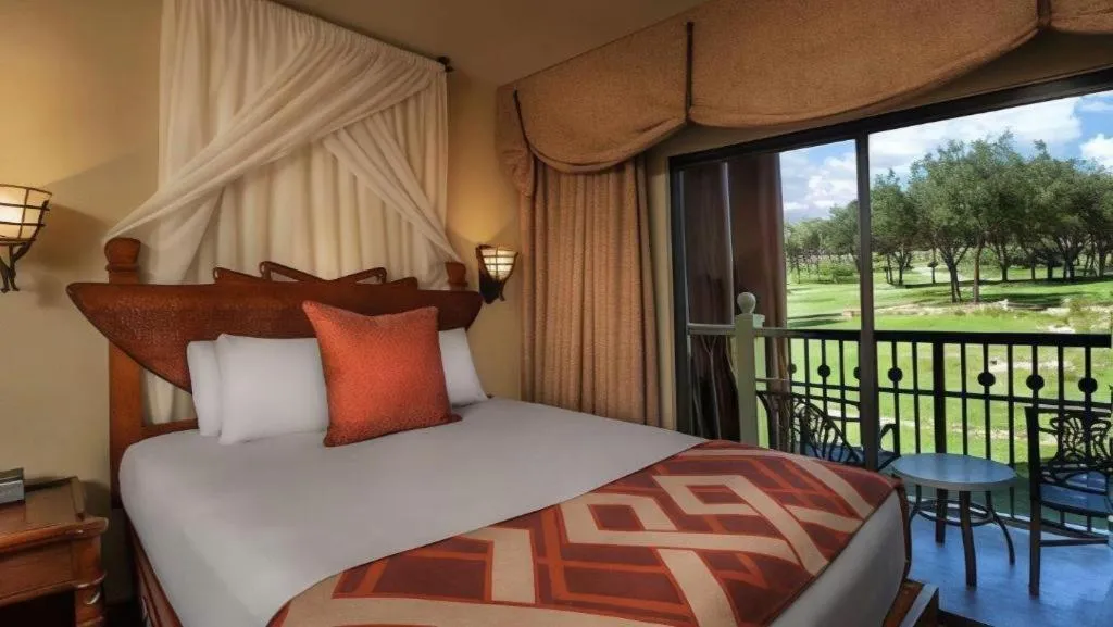 Bed in Disney's Animal Kingdom Lodge