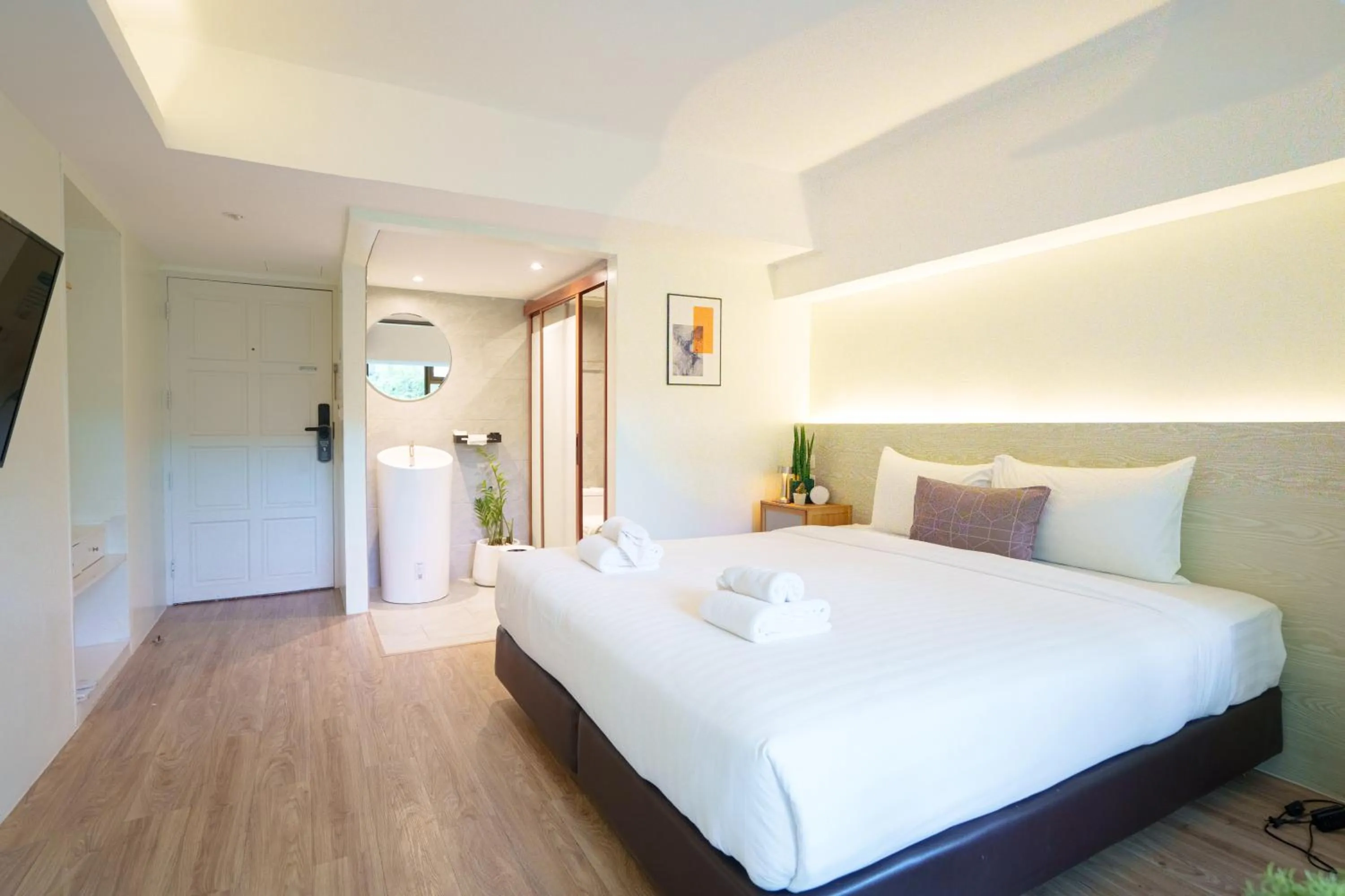 Bed in Gecko EYE Hotel