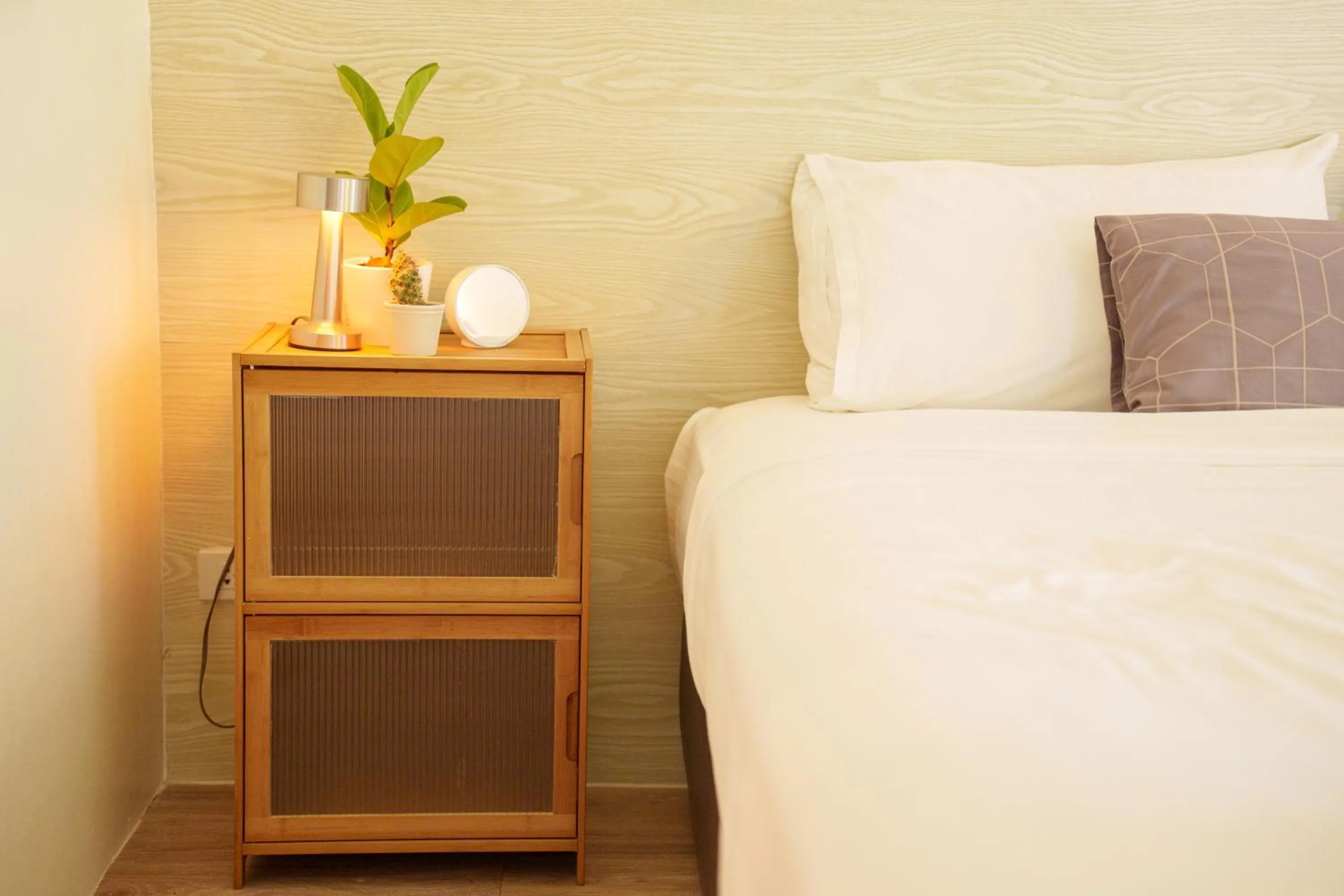 Bed in Gecko EYE Hotel