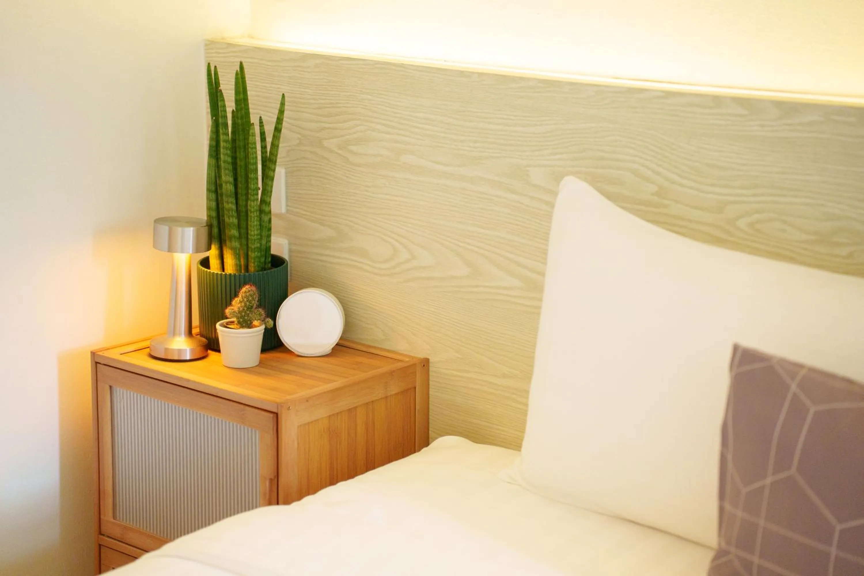 Bed in Gecko EYE Hotel