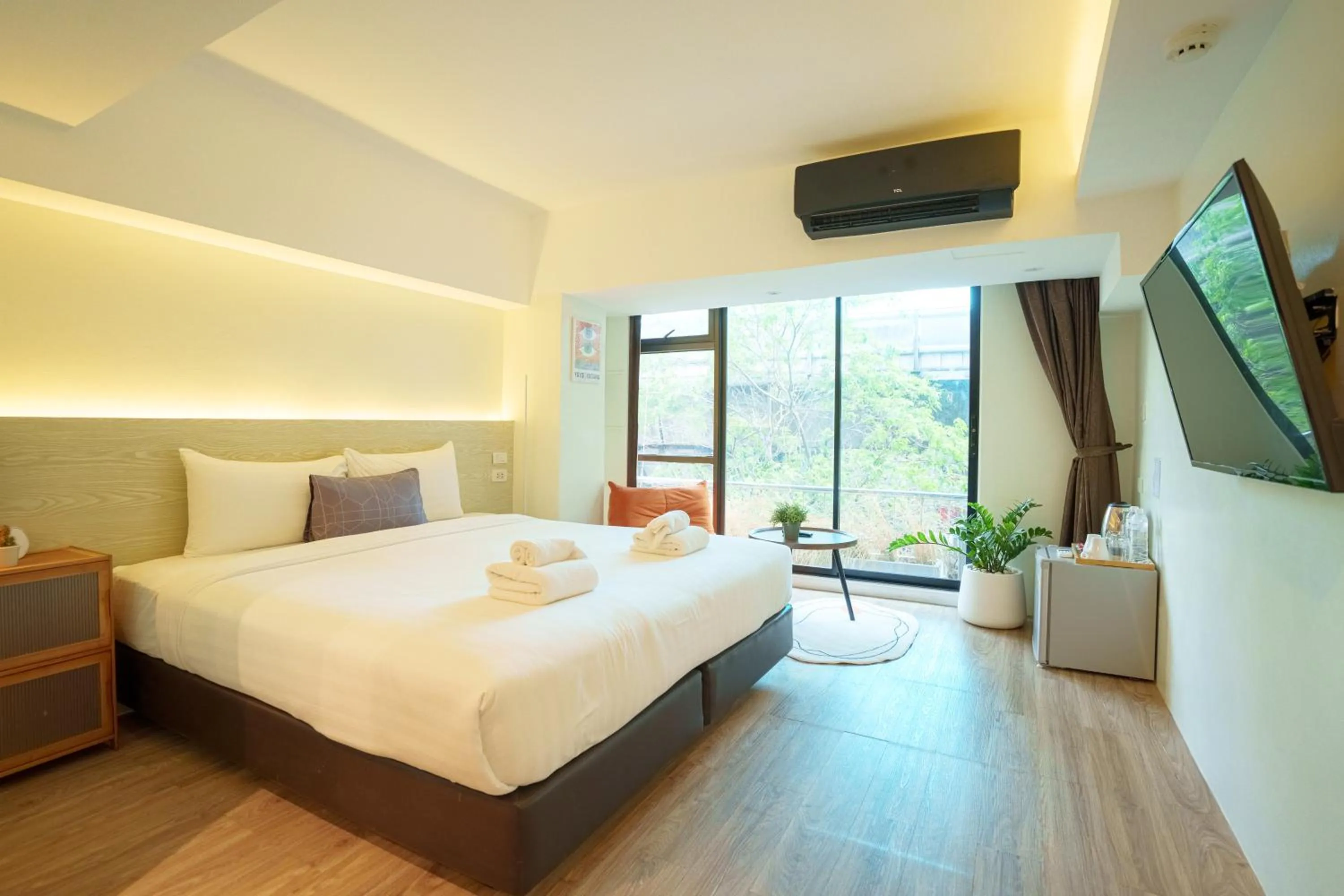 Bed in Gecko EYE Hotel