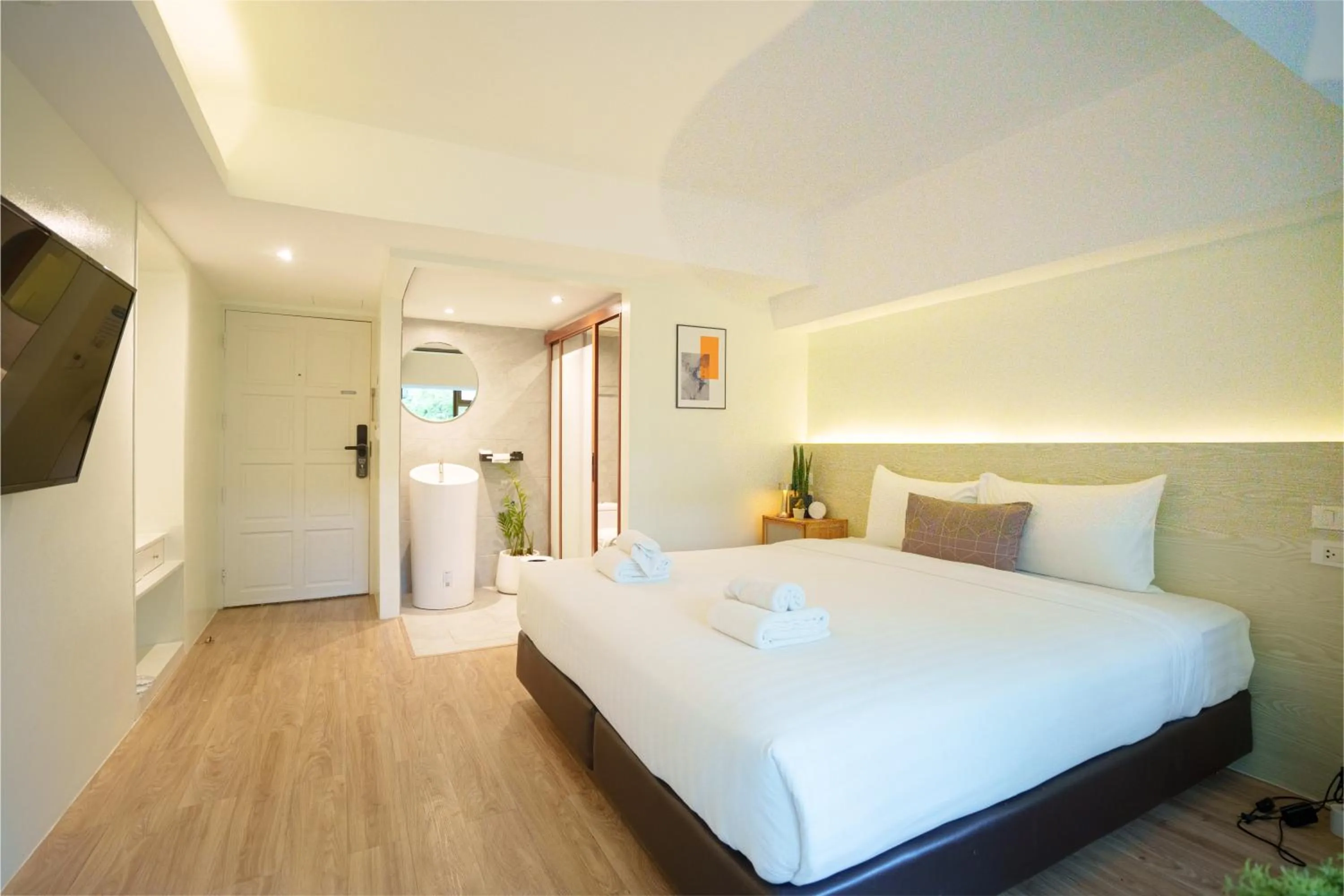 Bed in Gecko EYE Hotel