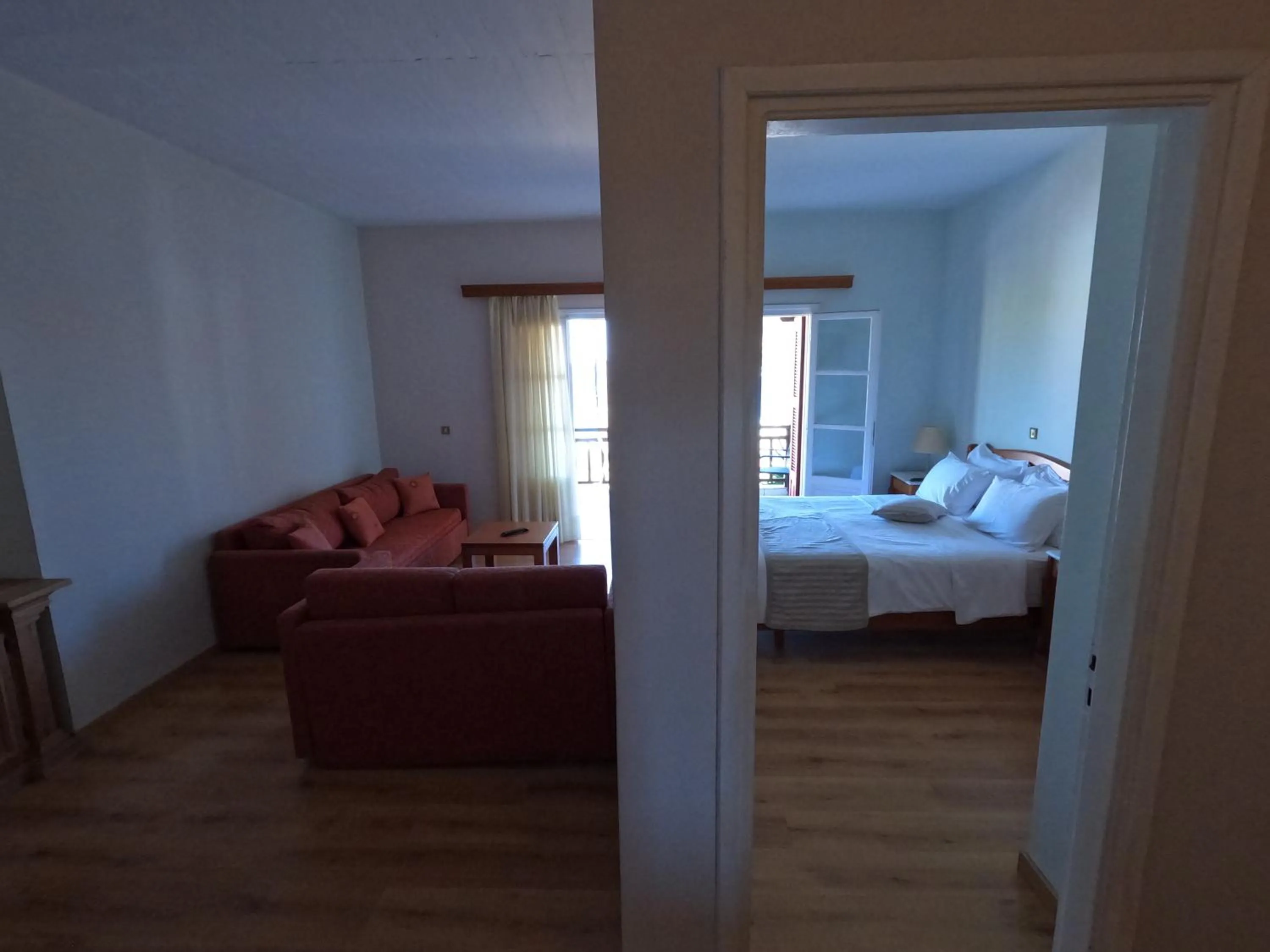 Bed in The Flower Of Monemvasia Hotel