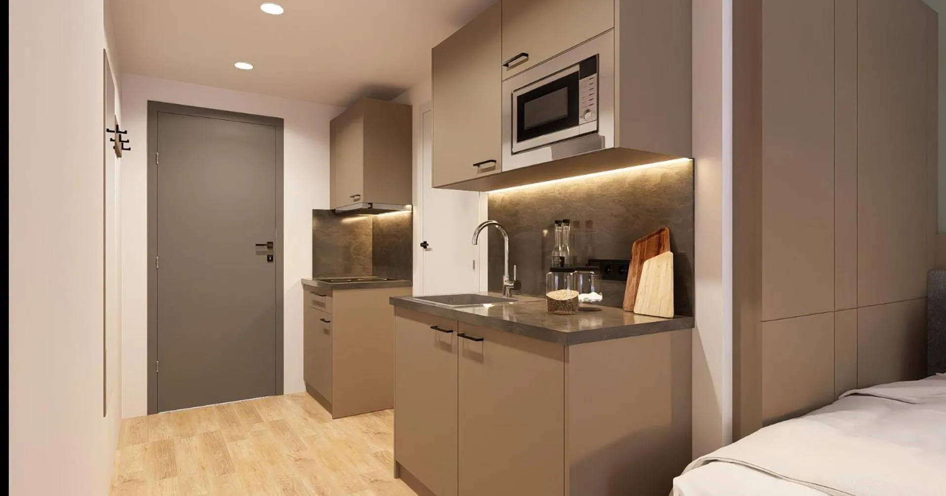 Kitchen or kitchenette in Brera Serviced Apartments Böblingen Sindelfingen