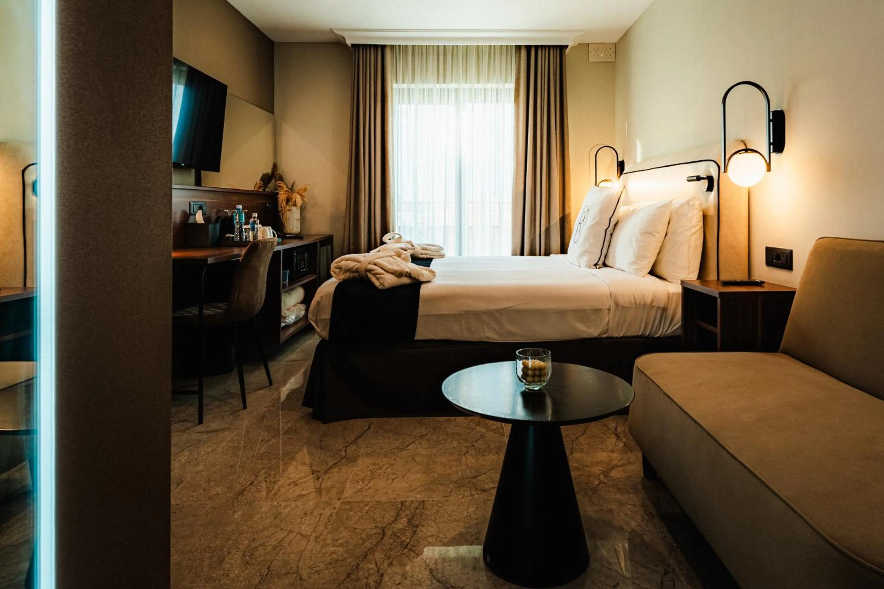 Bed in Royale Sainte Hélène Boutique Hotel