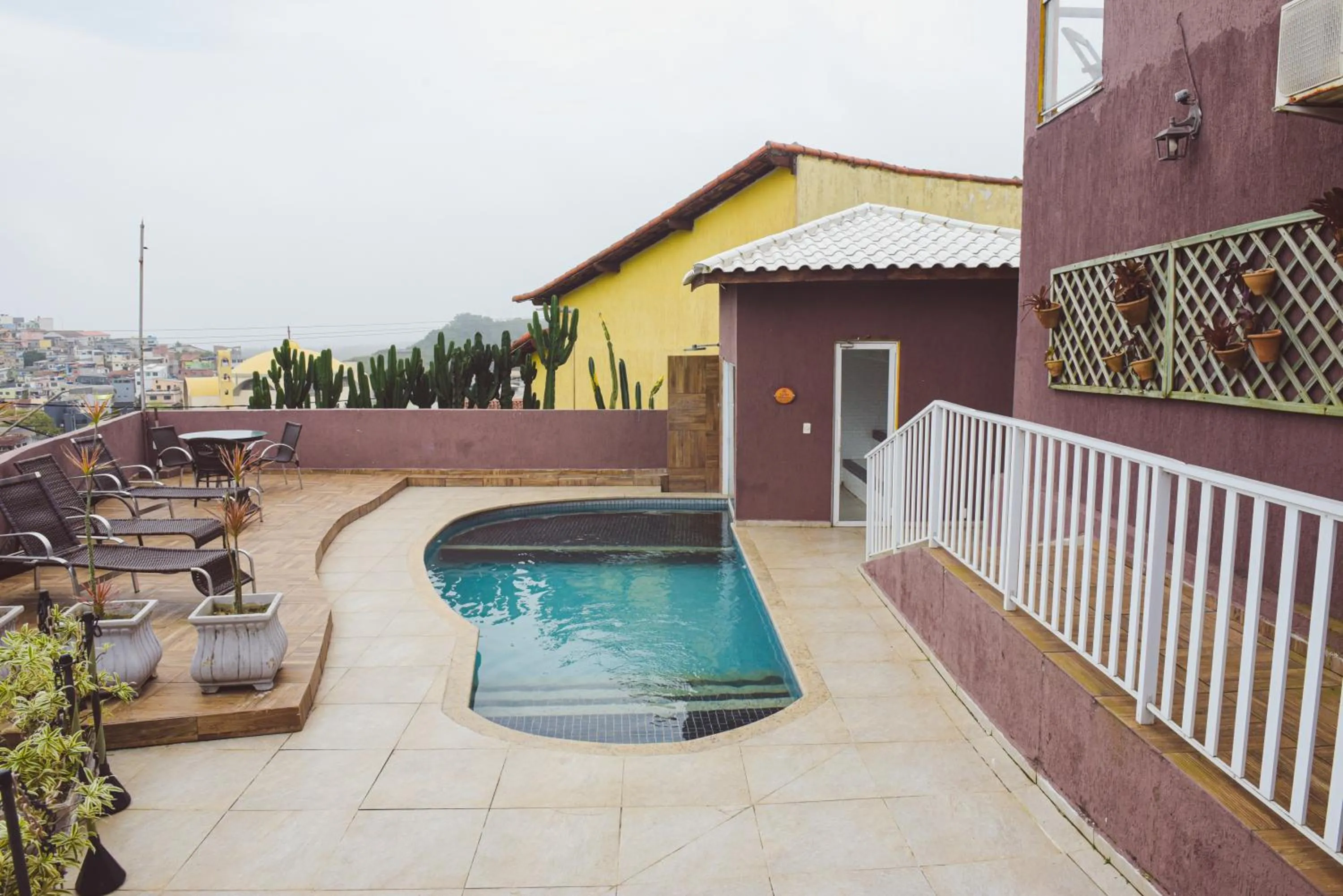 Pool view in Pousada Xerxes