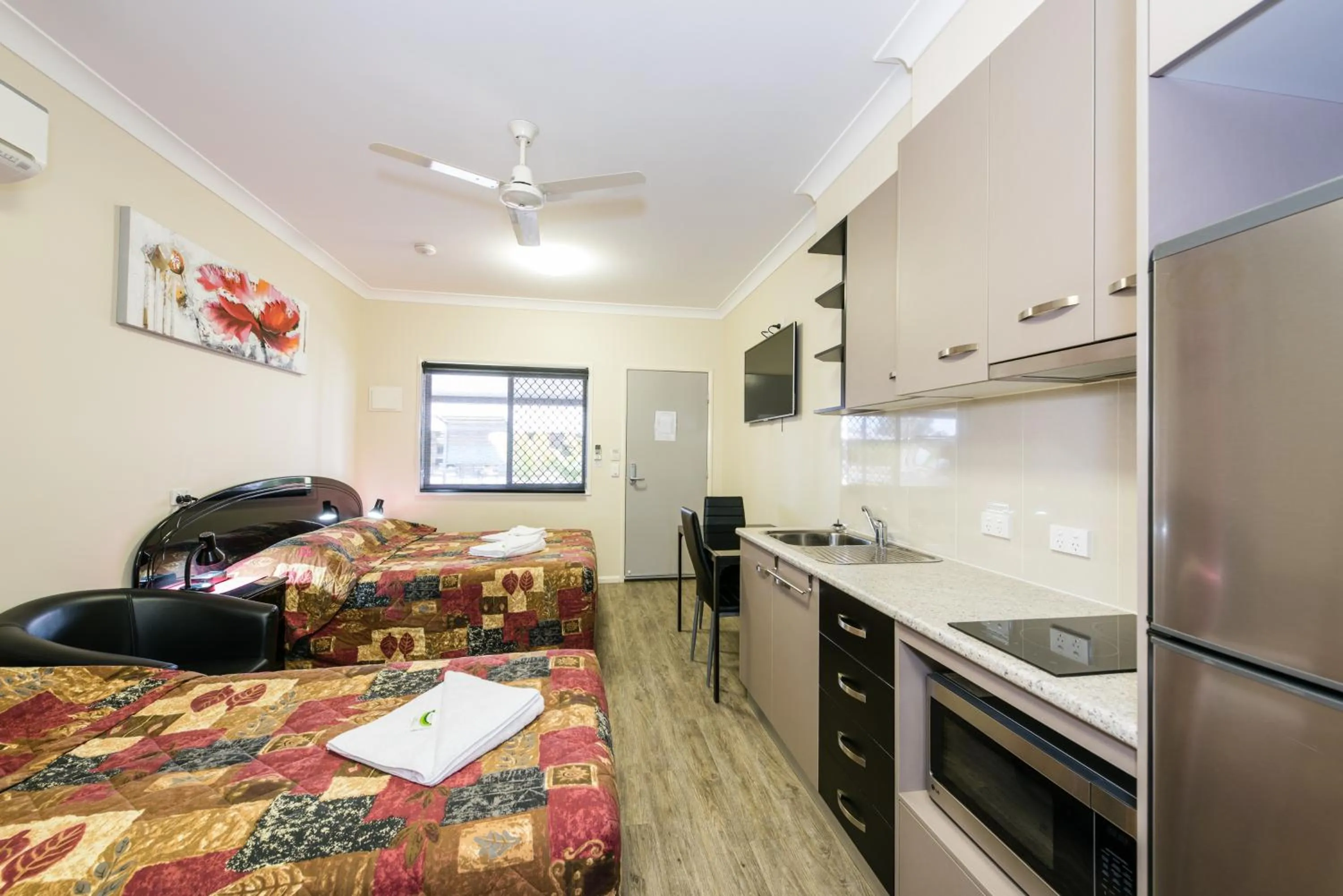 Kitchen or kitchenette, Bed in Athena Studio Units